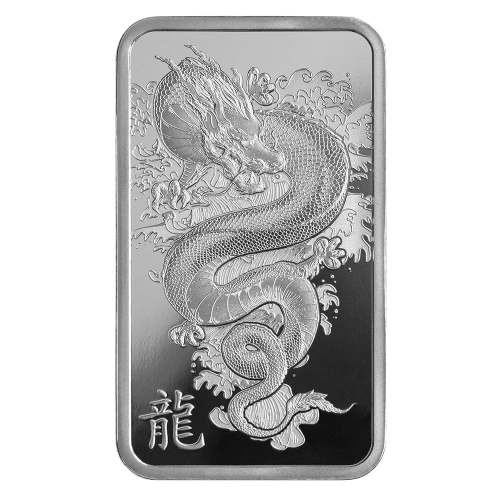 1oz PAMP Silver Lunar Legend Series Azure Dragon (2024) 4