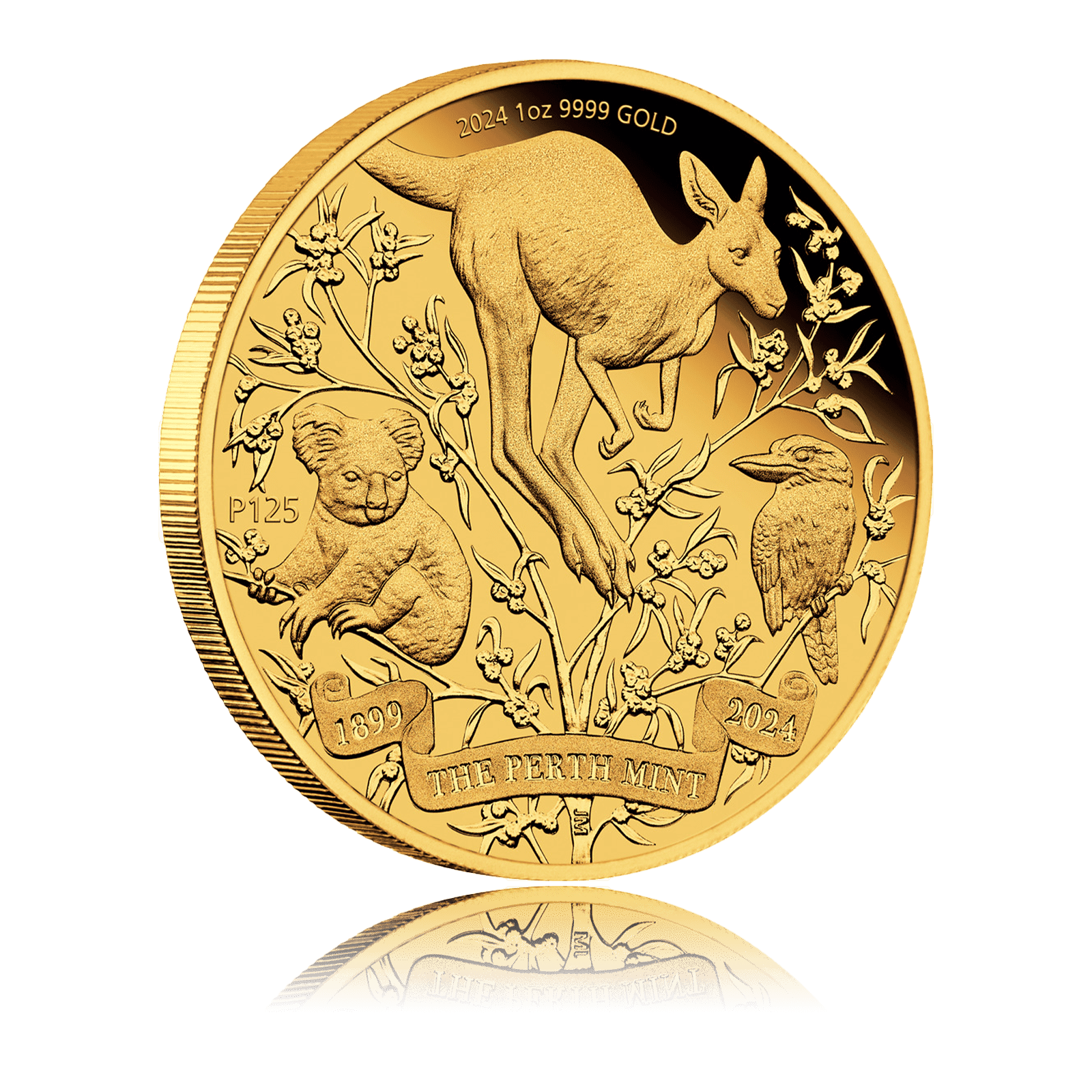 1oz Gold Perth Mint Australian Kangaroo 125th Anniversary (2024) 4
