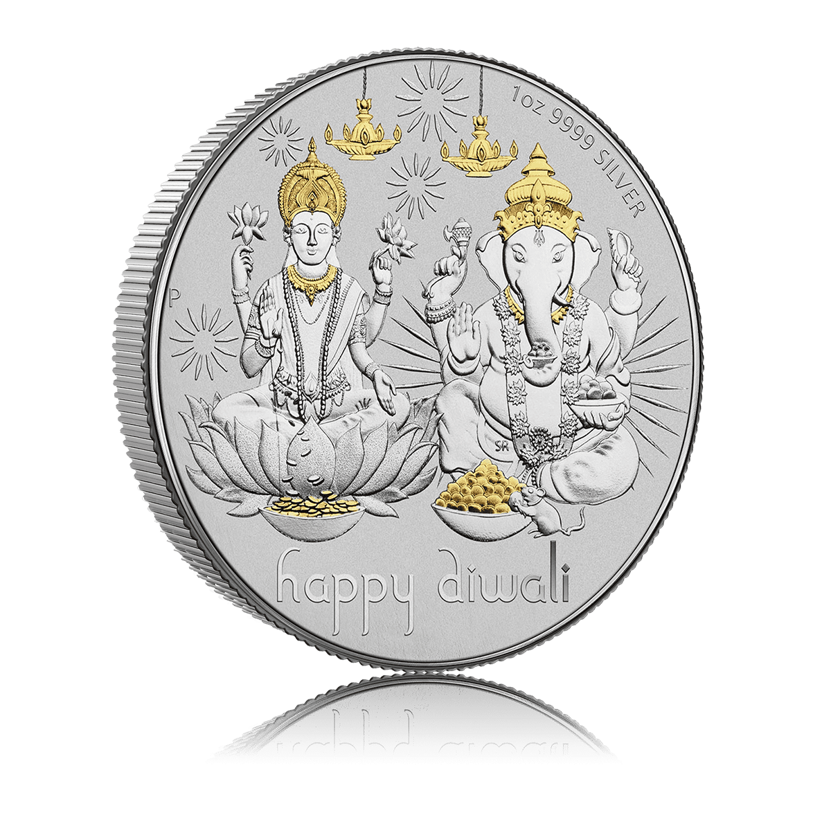 1oz Silver Diwali Edition Laxmi & Ganesh Box Set (2021) 5