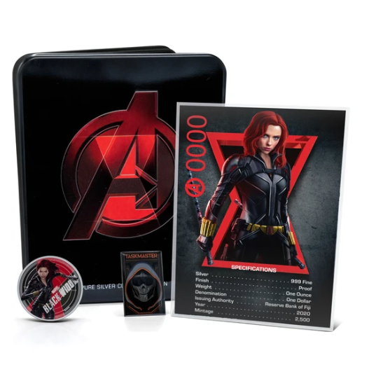 1oz Silver Marvel Series Black Widow (2020)