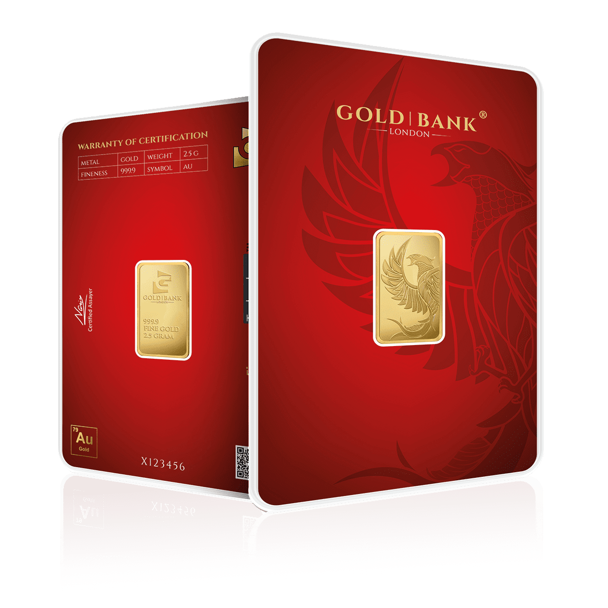 2.5g Gold Bank Phoenix Edition 2.0 Gold Bar (999.9)