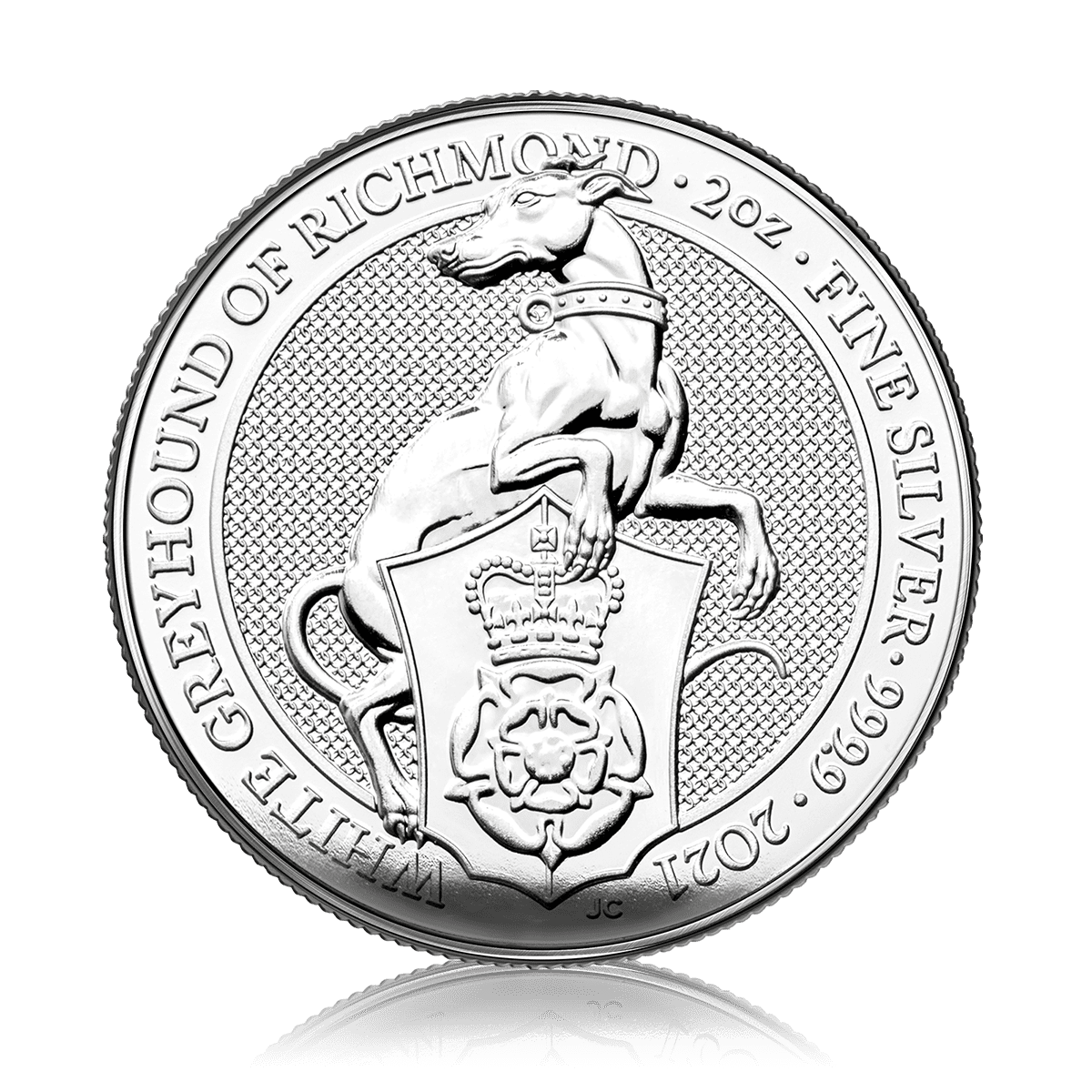 2oz Silver Queens Beasts White Greyhound Of Richmond (2021)