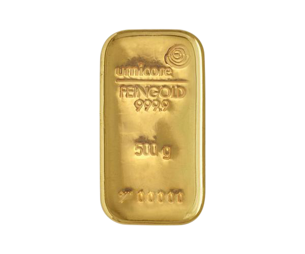 500g Umicore Investment Gold Bar (999.9)