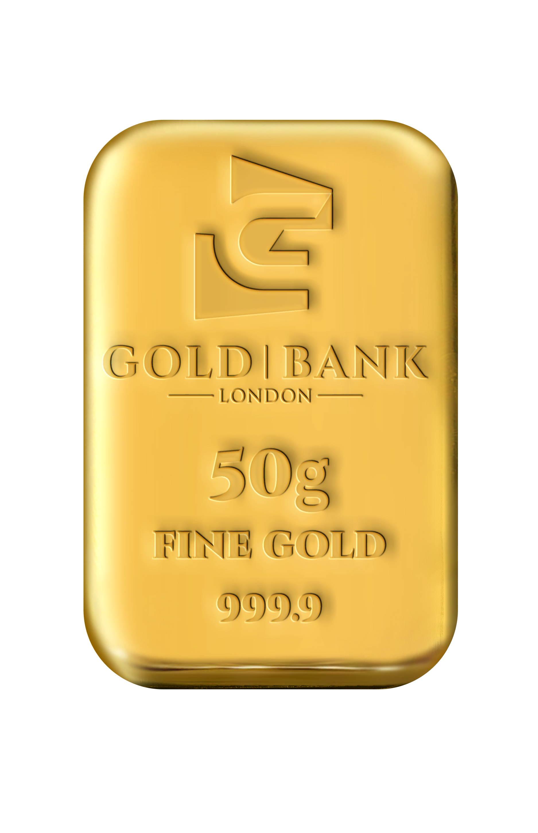 50g Gold Bank Gold Cast Bar (Best Value)