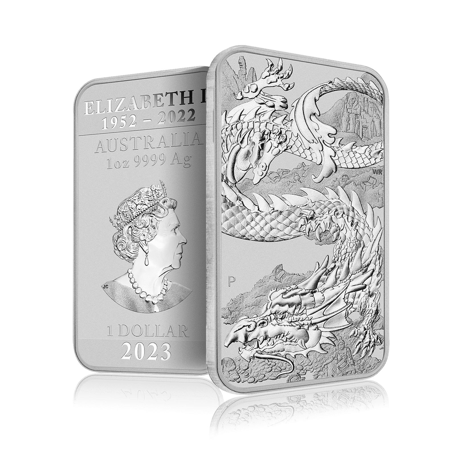 1oz Silver Perth Mint Rectangular Dragon (2023)