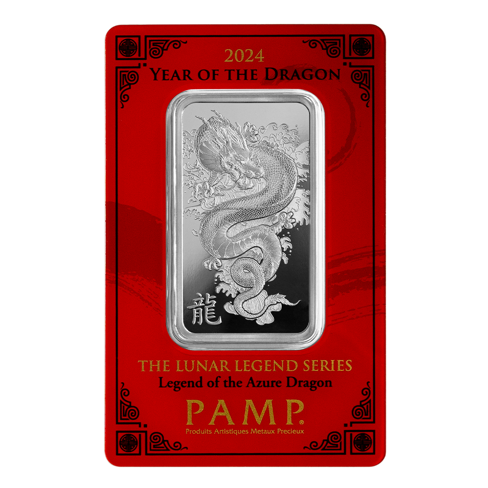 1oz Silver PAMP Lunar Legend Series Azure Dragon (2024)