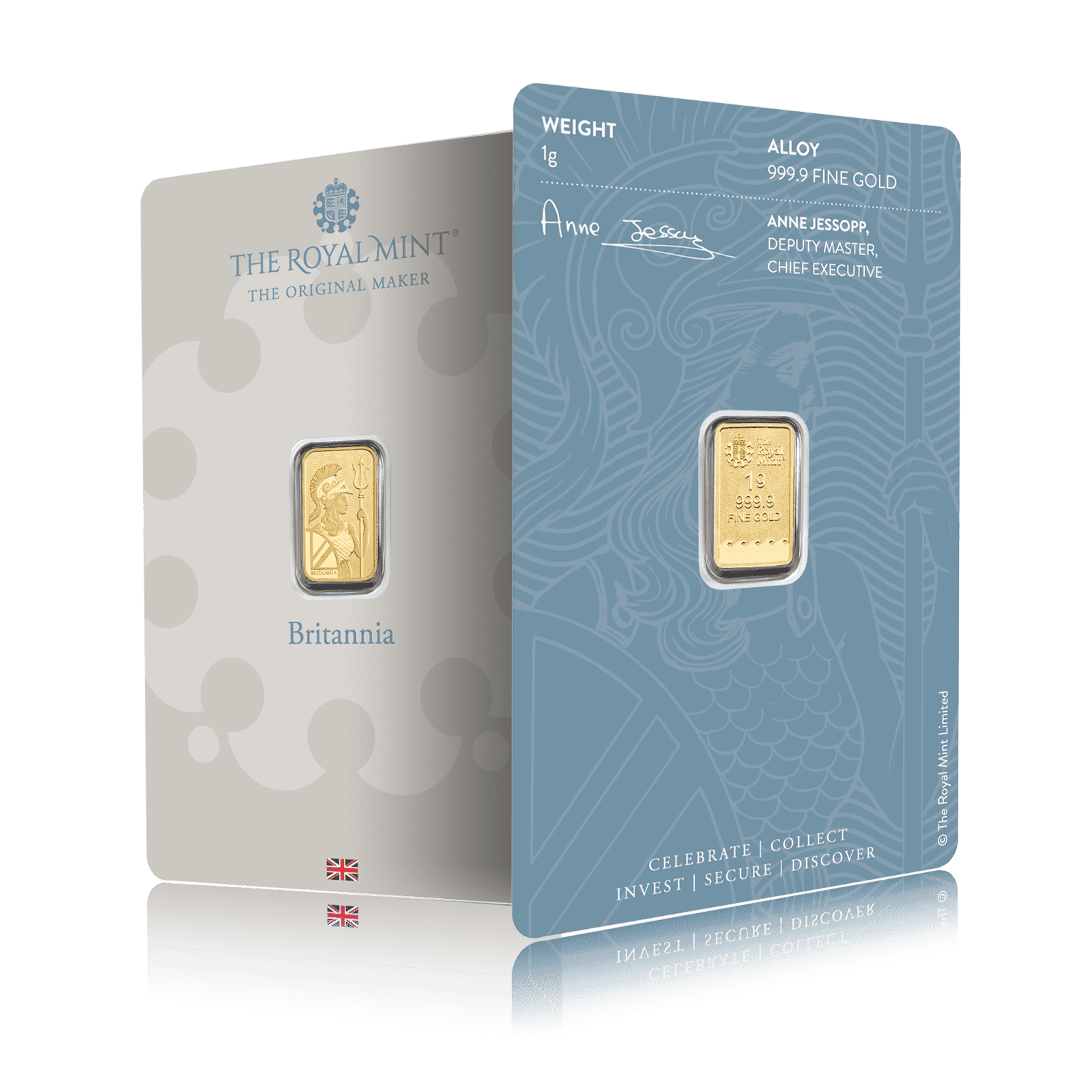 1g Royal Mint Britannia Gold Bar (999.9)