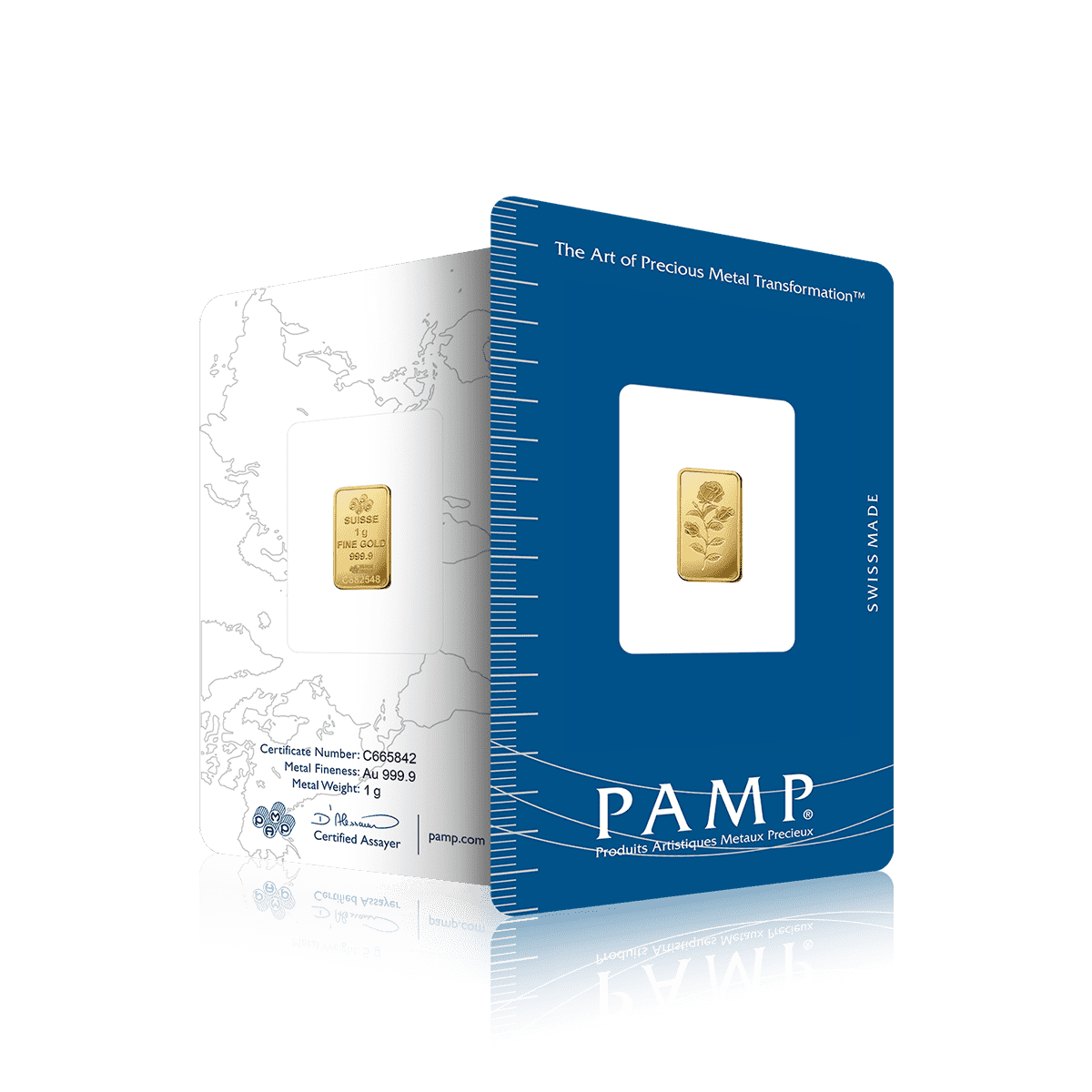 1g PAMP Rosa Investment Gold Bar (999.9)
