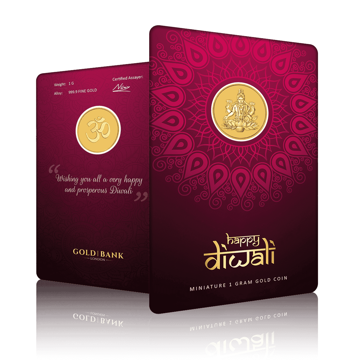 1g Gold Bank Laxmi Happy Diwali