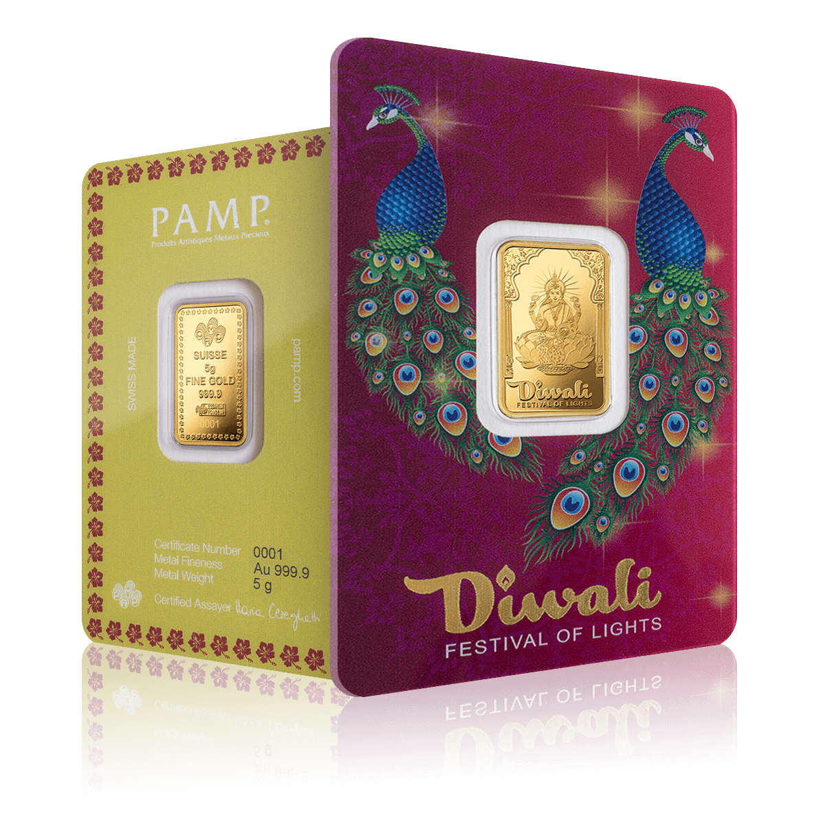 5g Gold PAMP Lakshmi & Peacocks Diwali (2024)