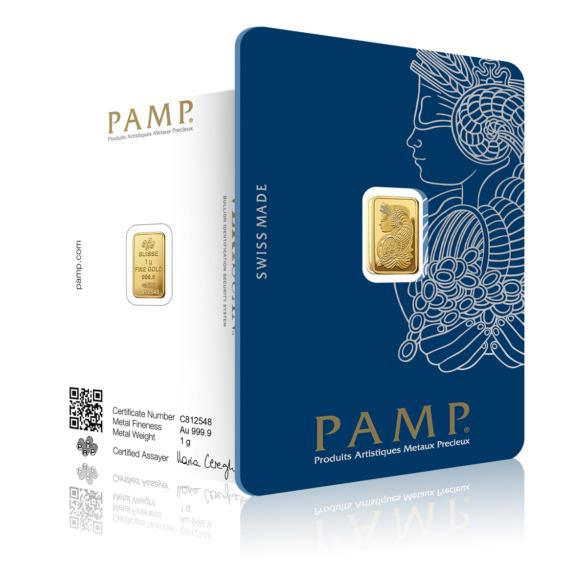 1g PAMP Lady Fortuna Gold Bar