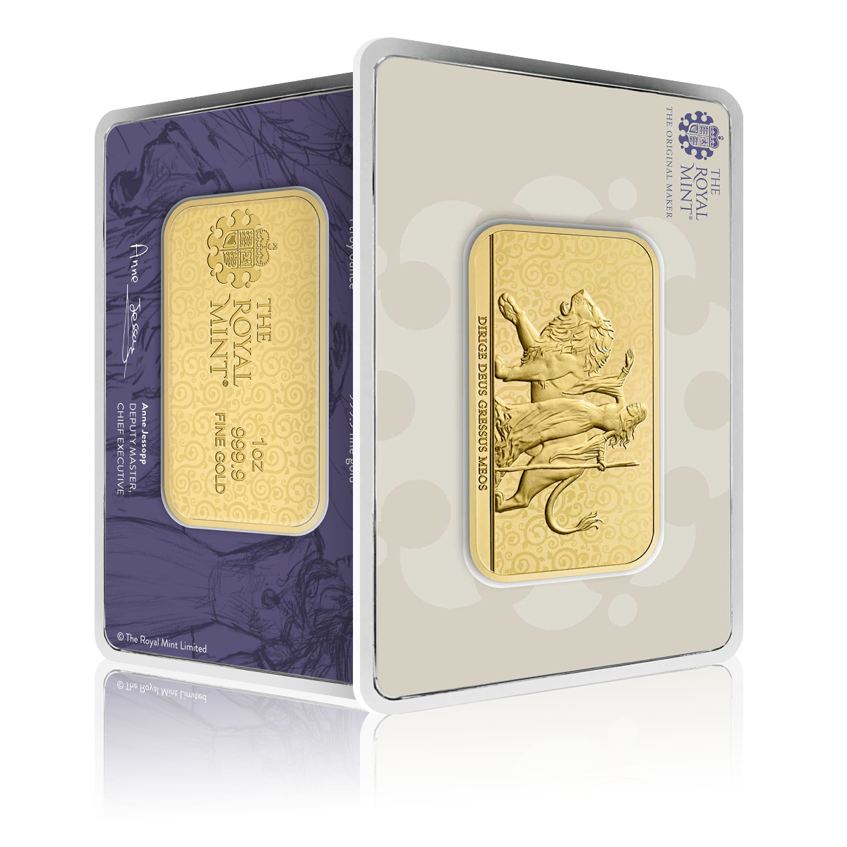 1oz Gold Royal Mint Una & The Lion Bar