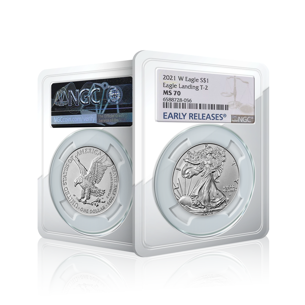 1oz Silver US Eagle 2021 NGC Graded (MS70)