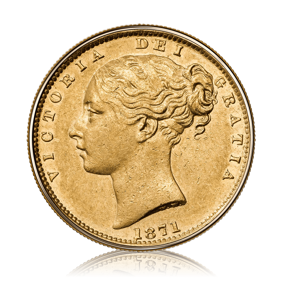 Gold Sovereign Queen Victoria Young Head Shield (1853-1887)