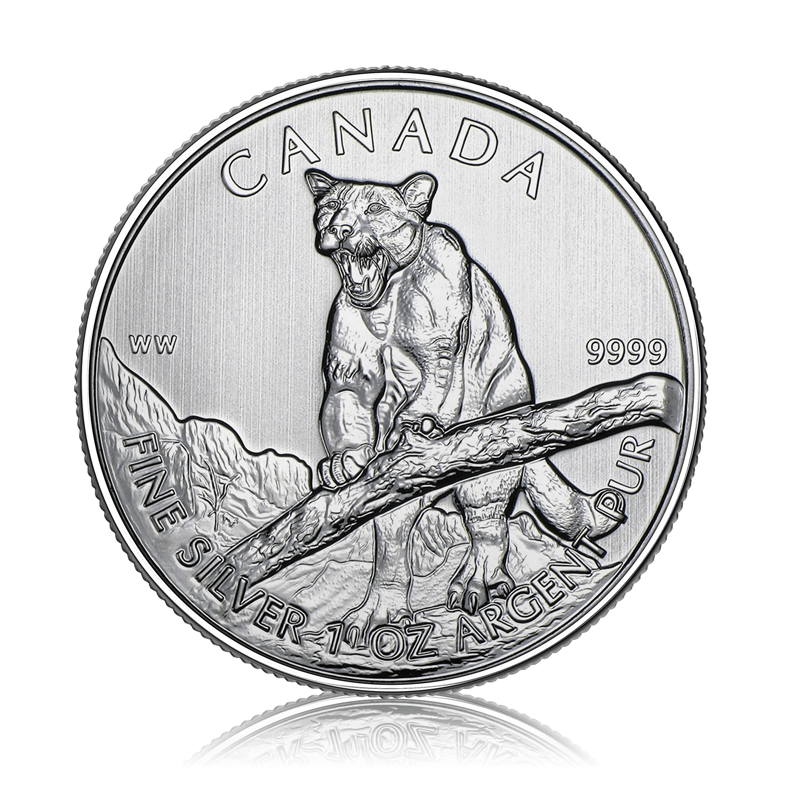 1oz Silver Canadian Cougar (2012)