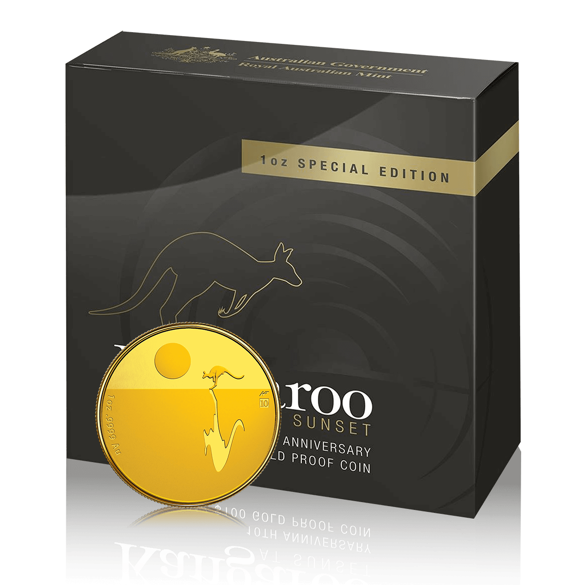 1oz Gold Kangaroo At Sunset $100 Proof Coin (Box Set)
