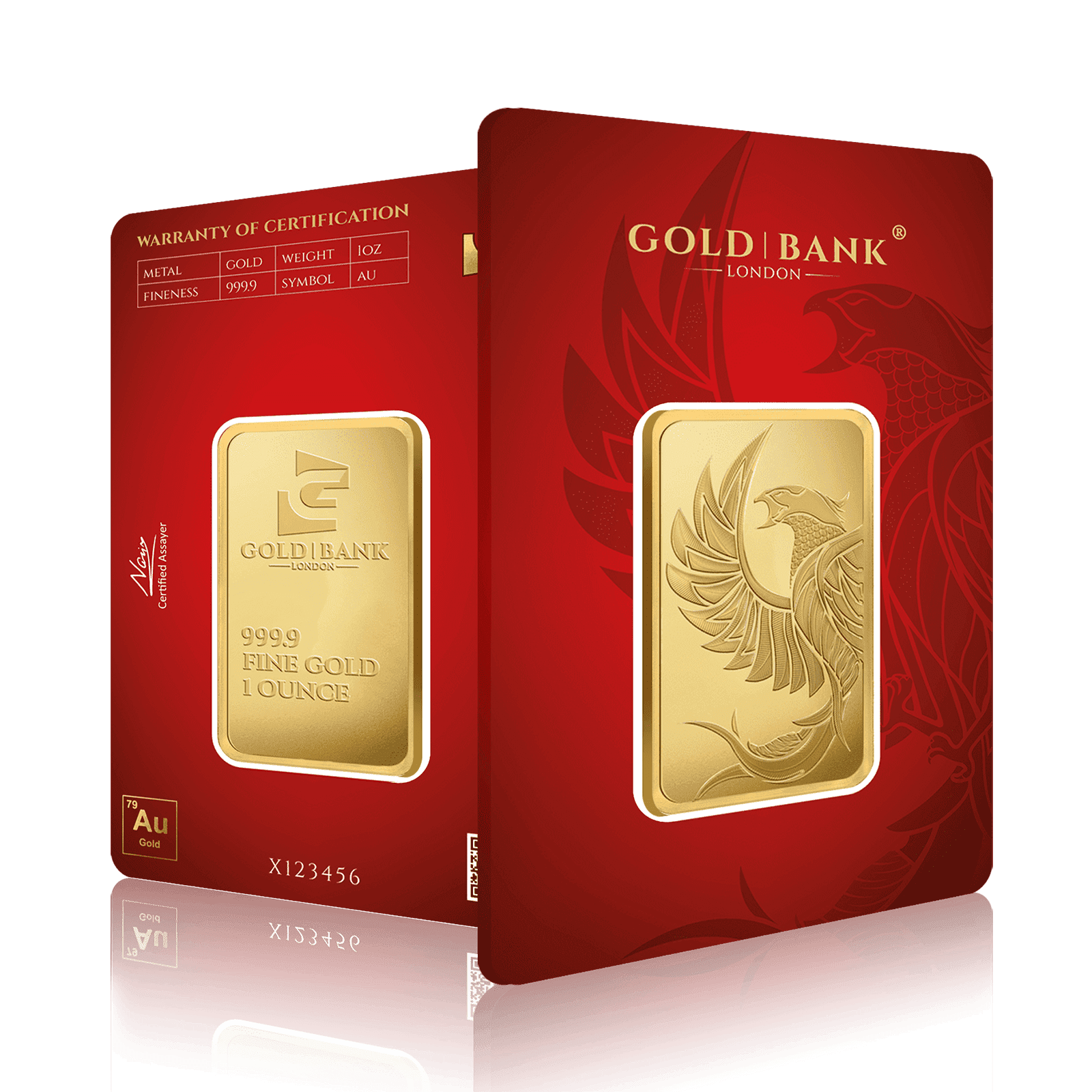 1oz Gold Bank Phoenix Edition 2.0 Gold Bar