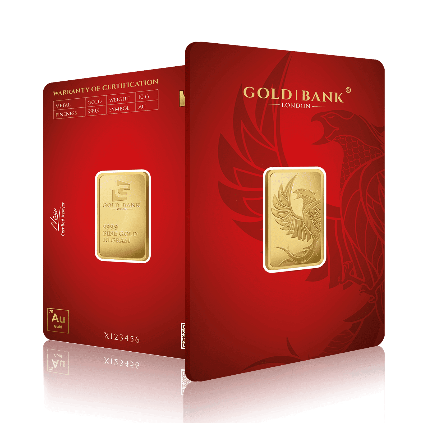 10g Gold Bank Phoenix Edition 2.0 Gold Bar (999.9)