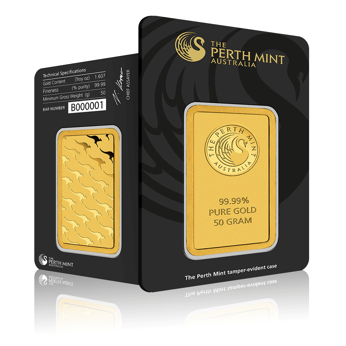 50g Perth Mint Investment Gold Bar (999.9)