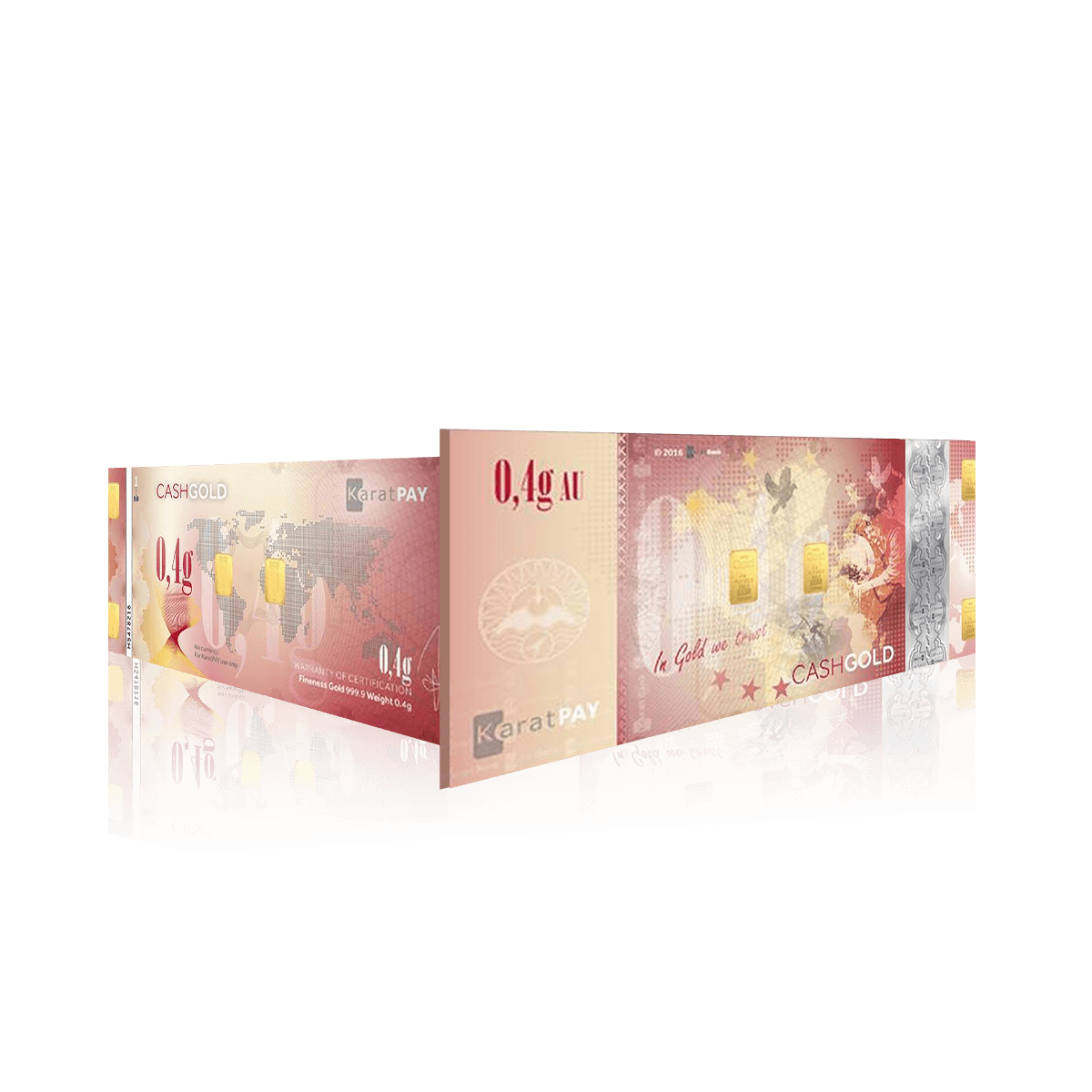 0.4g Cash Gold Karat Bar Bullion Note (999.9)