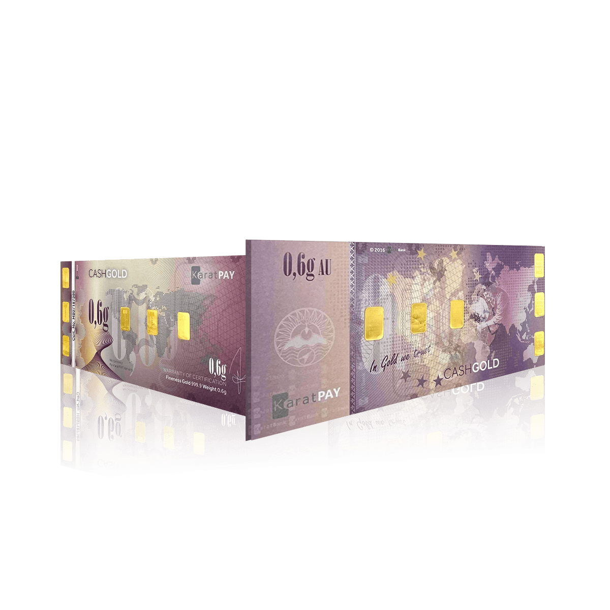 0.6g Cash Gold Karat Bar Bullion Note (999.9)