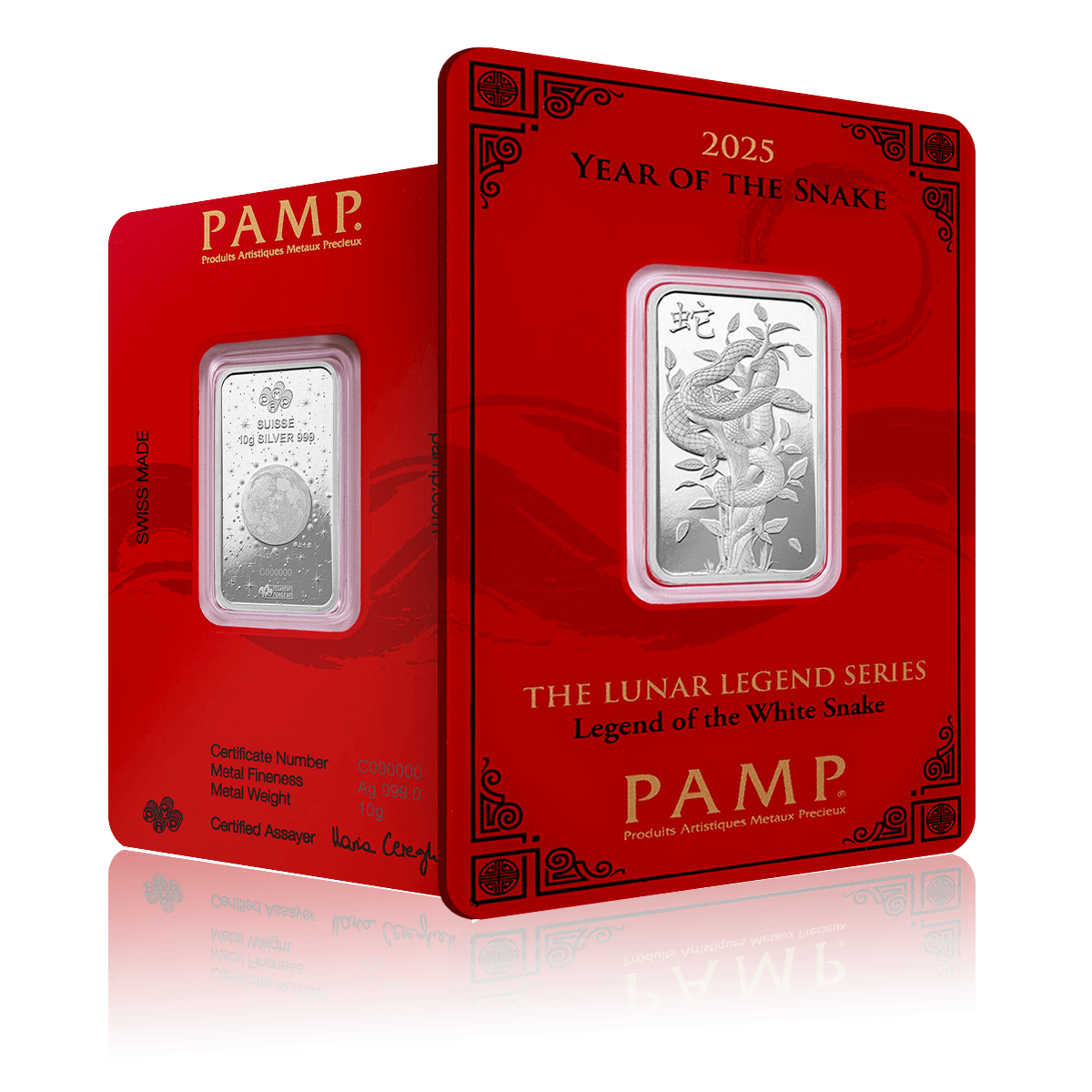 10g PAMP Silver Lunar Legands White Snake (2025)
