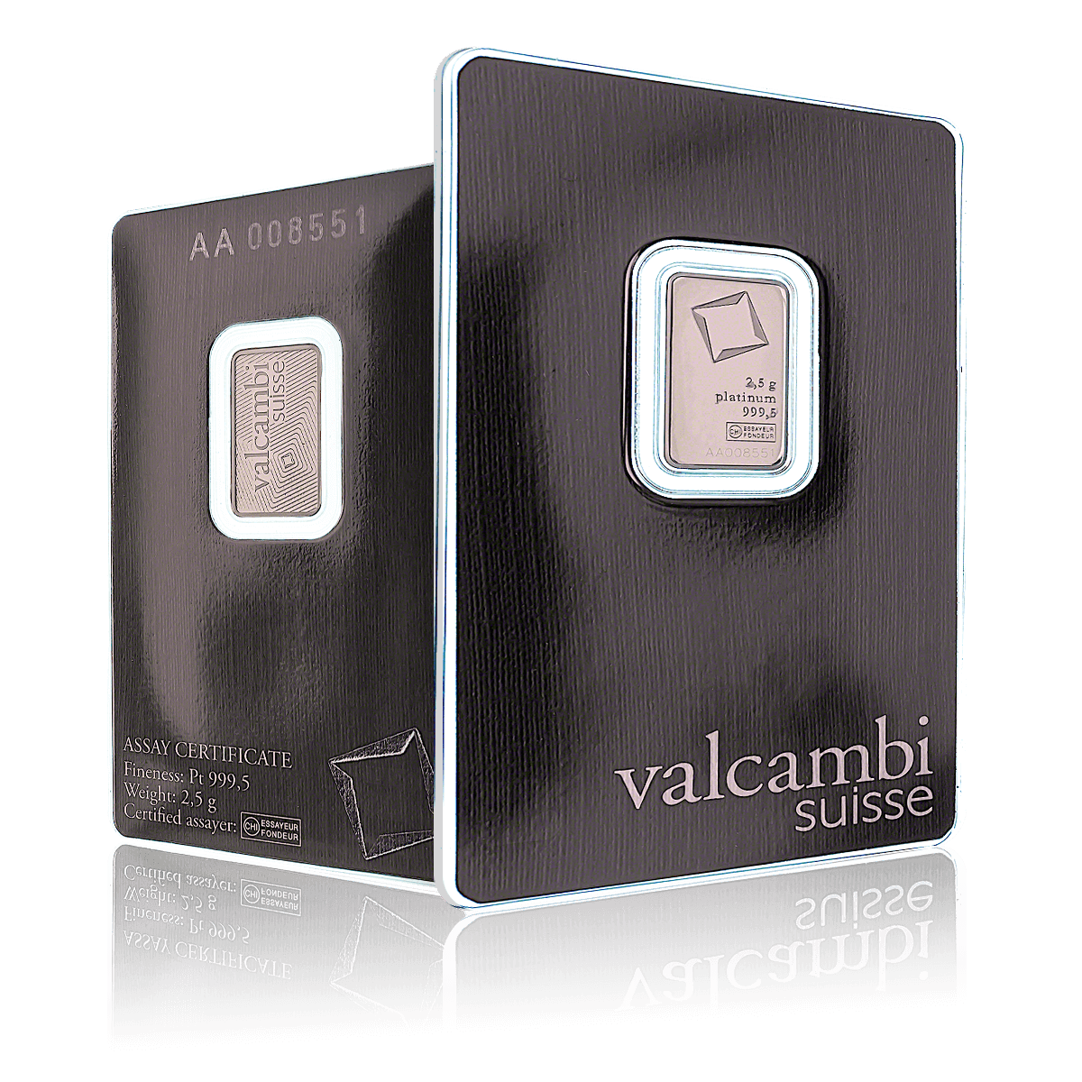 2.5g Valcambi Investment Platinum Bar (999.5)