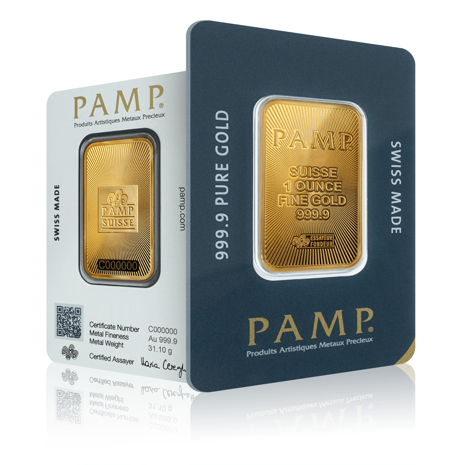 1oz PAMP Investment Gold Bar (New Design)