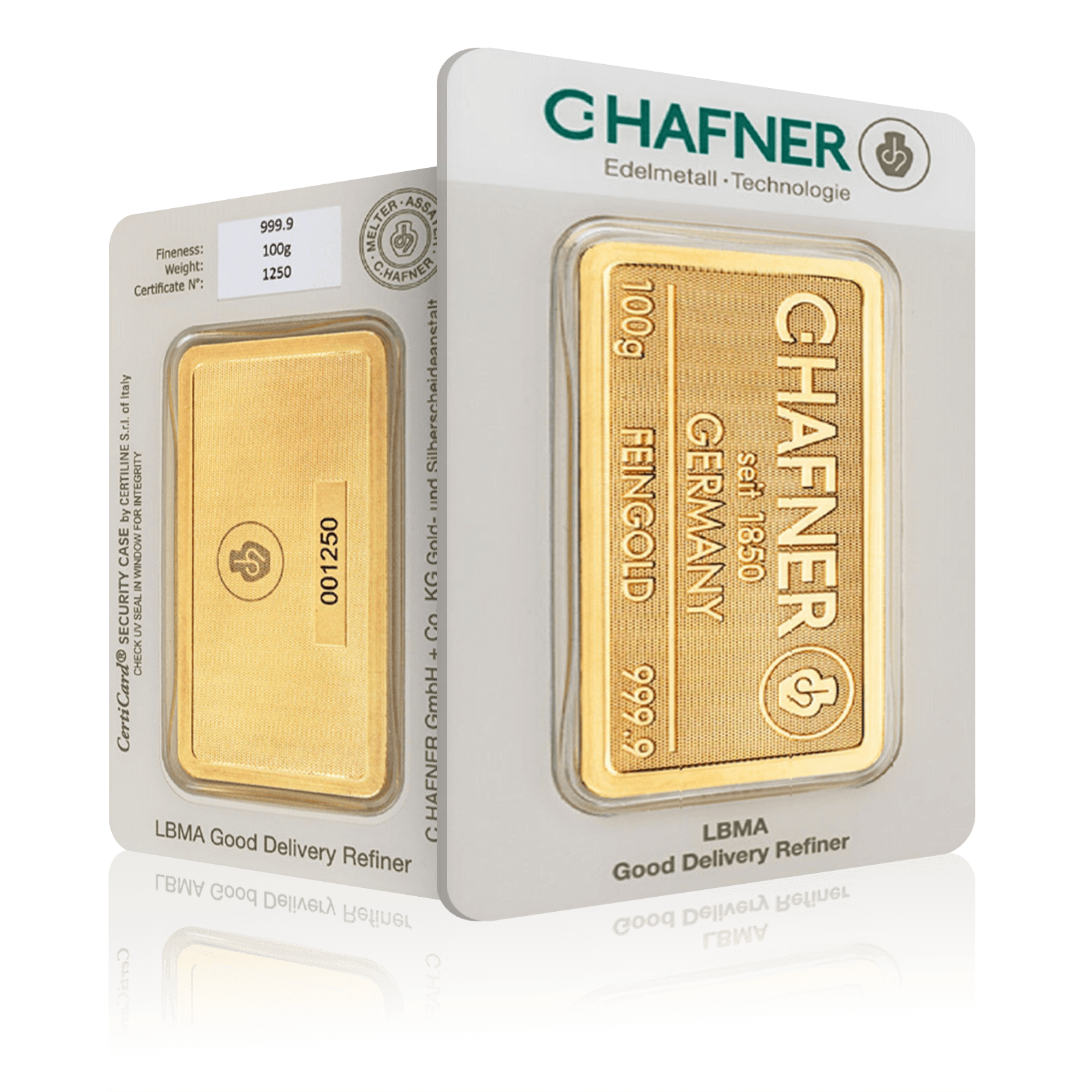 100g Chafner Investment Gold Bar (999.9)