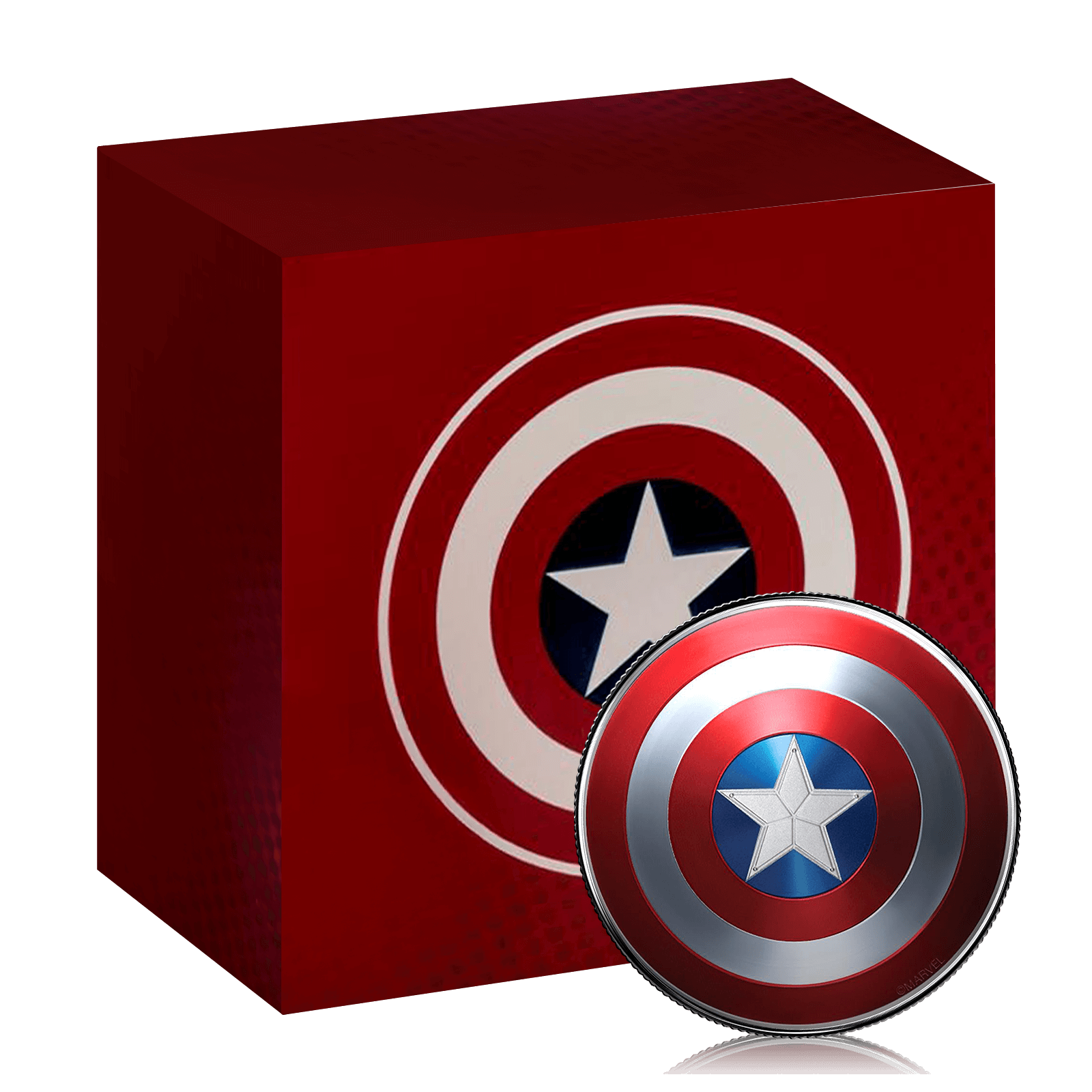 10g Silver Marvel Captain America Sheild Coin (Gift Box)