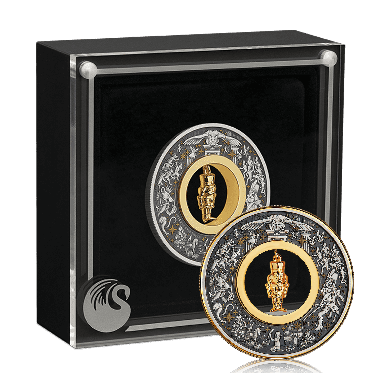 2oz Silver Antiqued Coloured Nutcracker (2024)