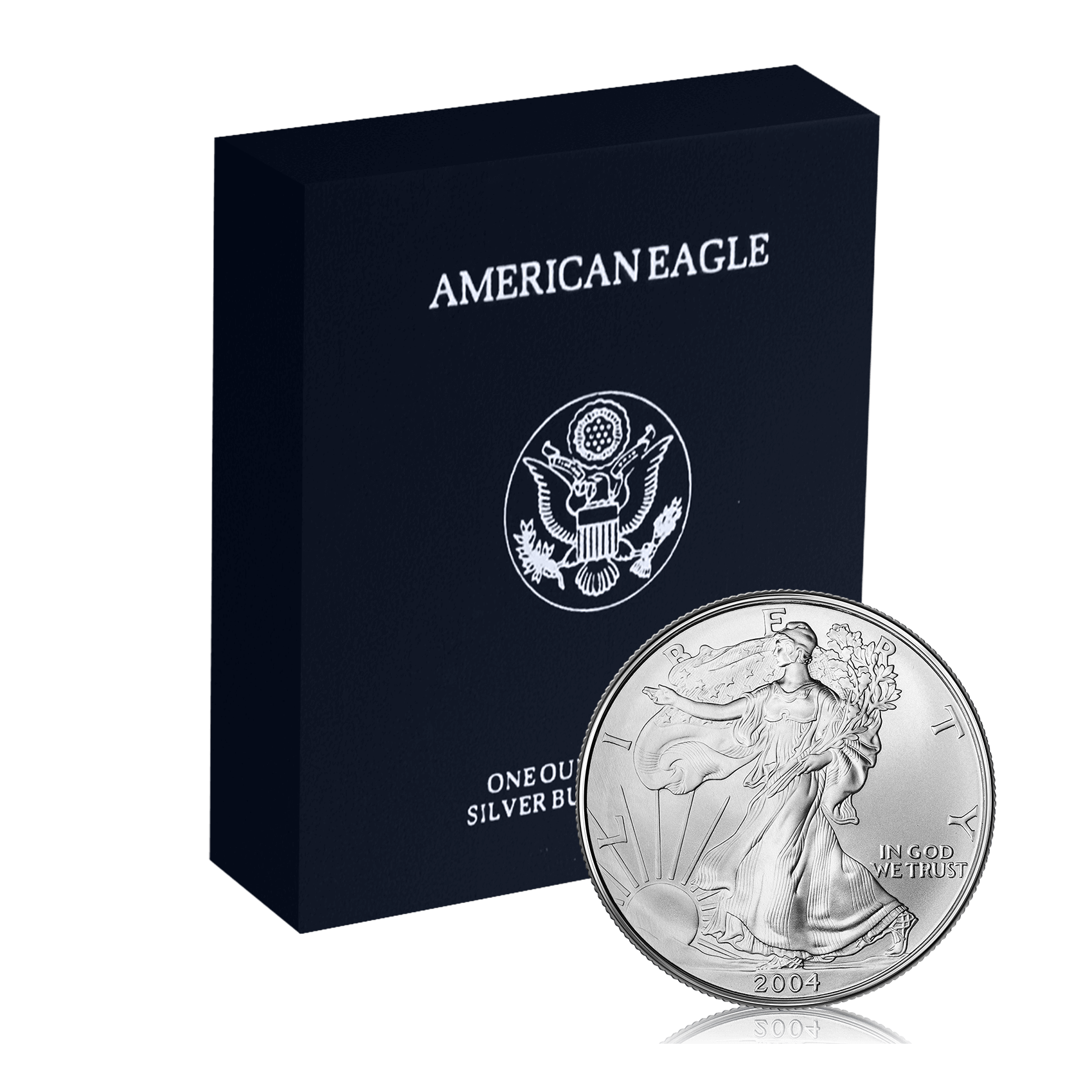 1 Oz Silver US Eagle Proof Coin Box Set (2004)