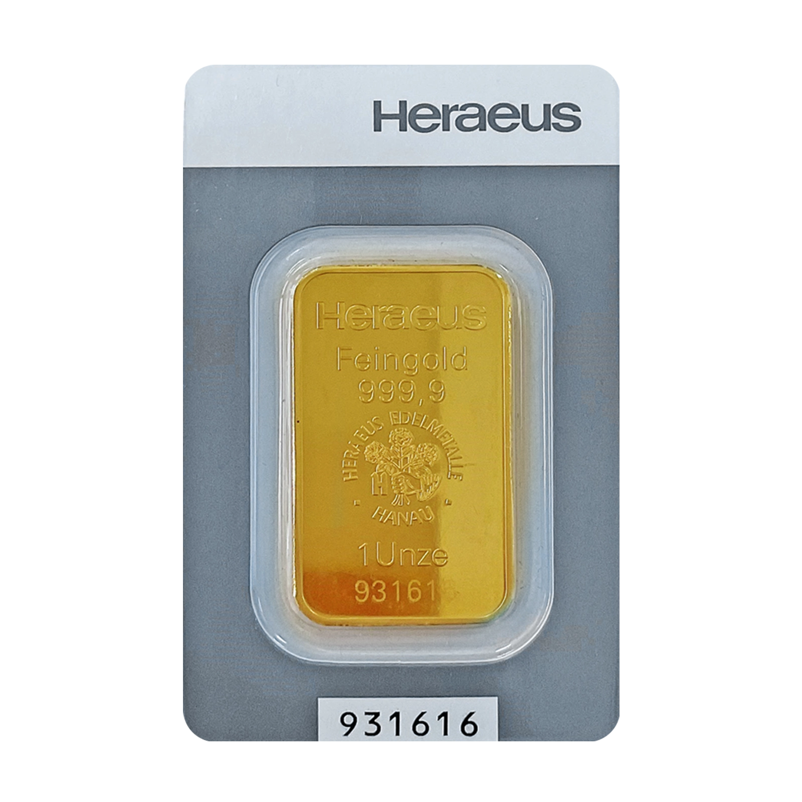 1oz Heraeus Investment Gold Bar