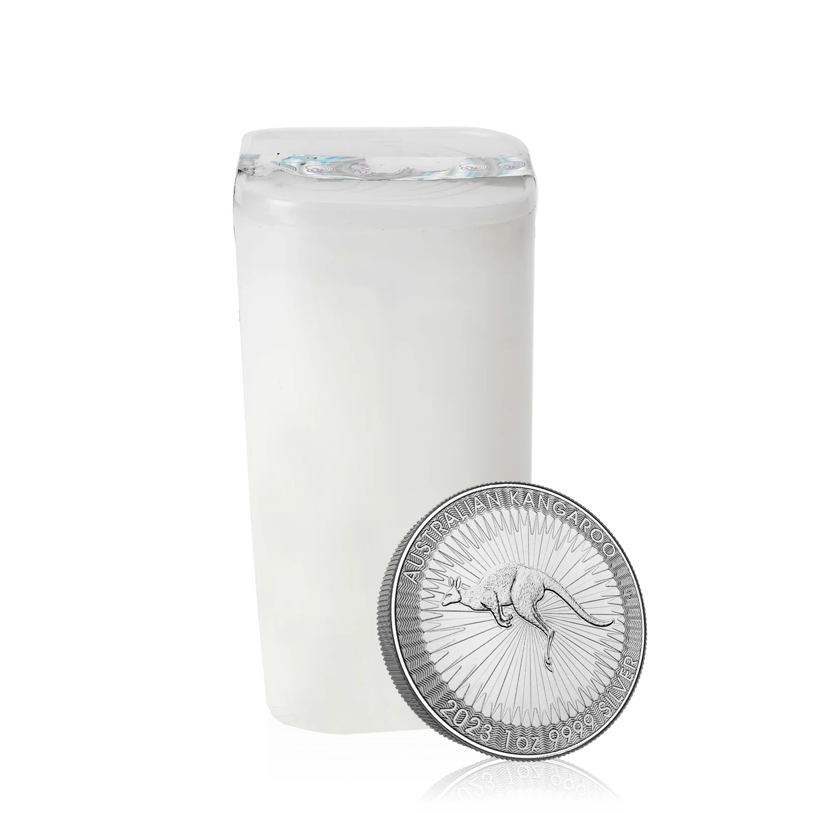 1oz Silver Australian Kangaroo Tube of 25 Coins (2023)