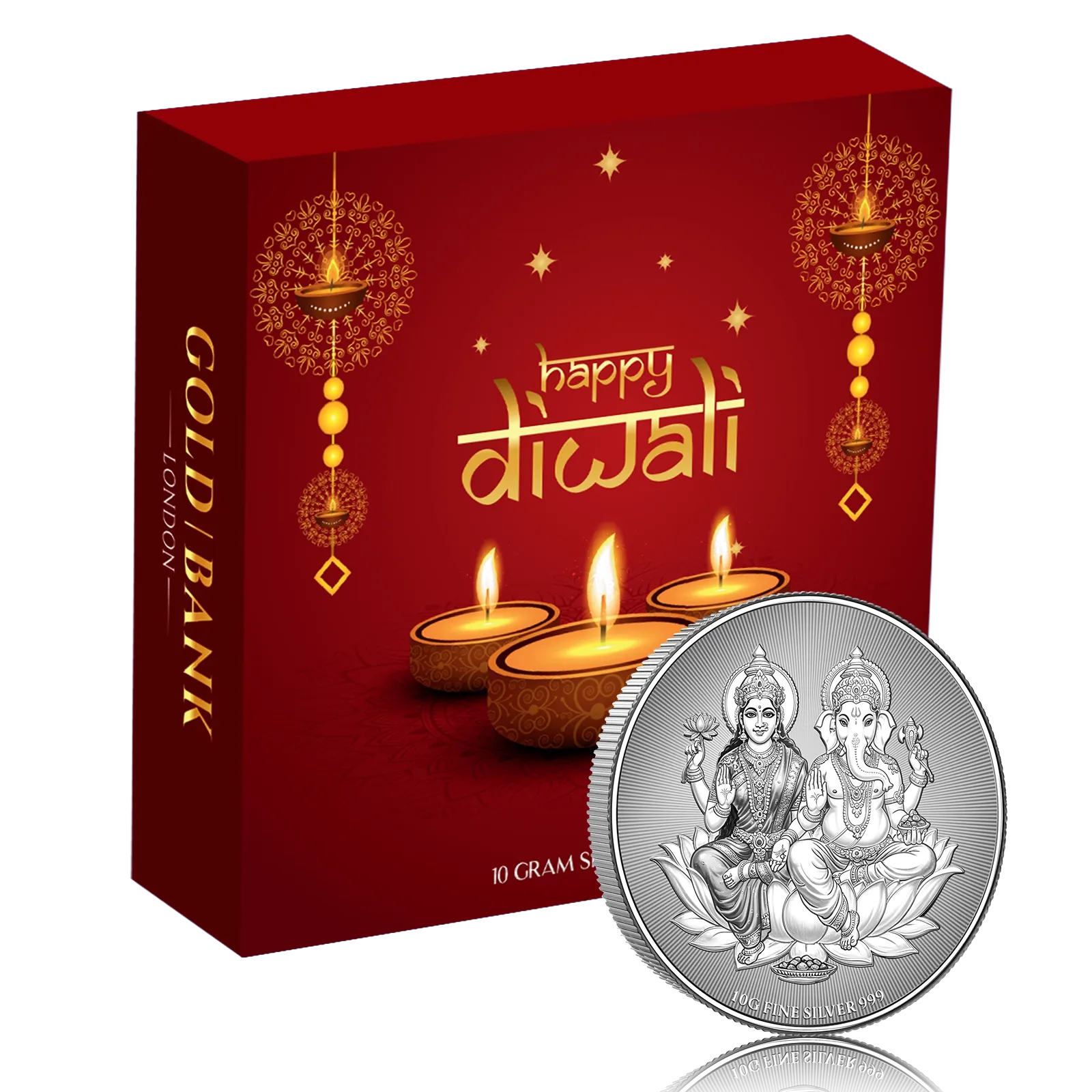 10g Silver Gold Bank Happy Diwali Laxmi & Ganesha (Box Set)