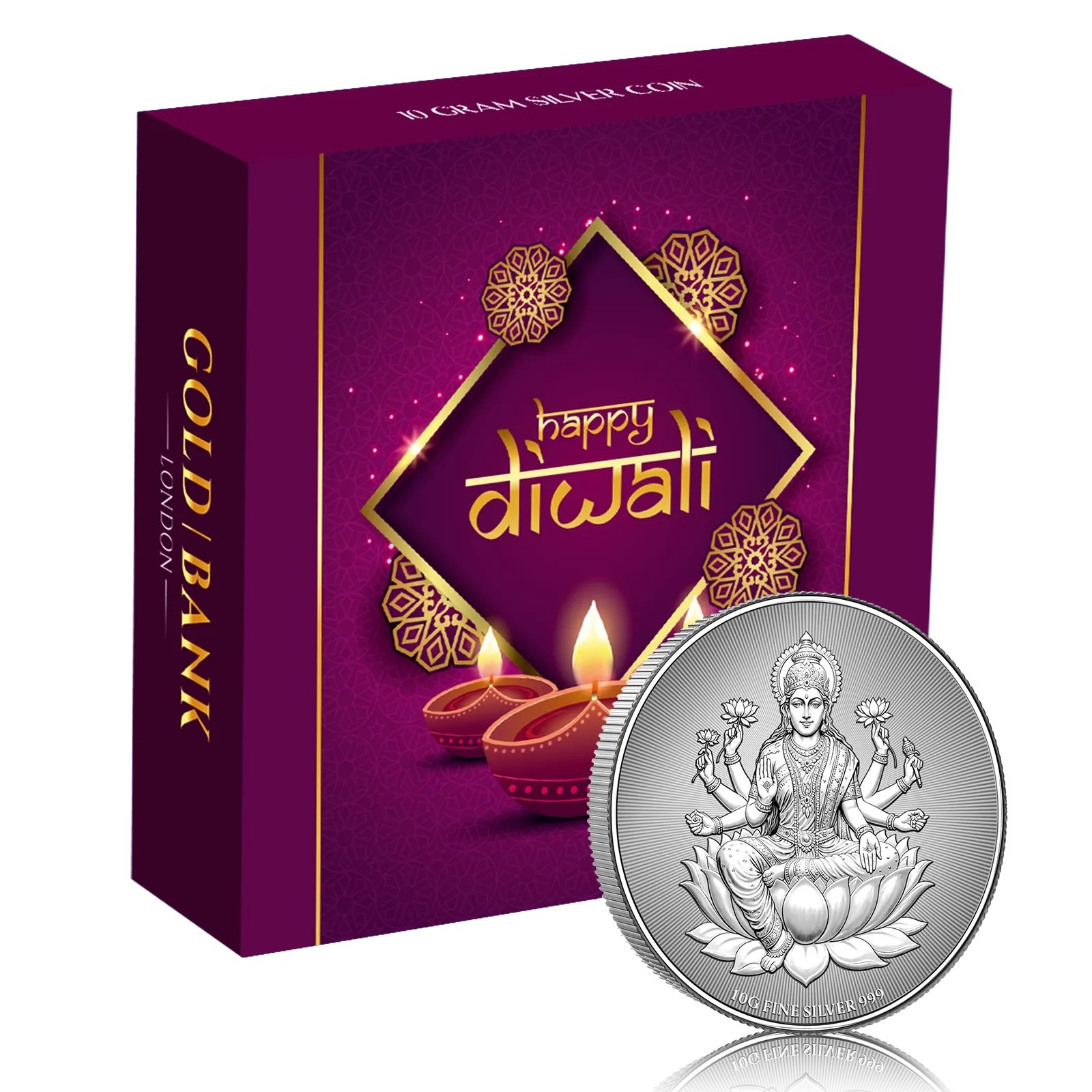 10g Silver Gold Bank Happy Diwali Laxmi (Box Set)