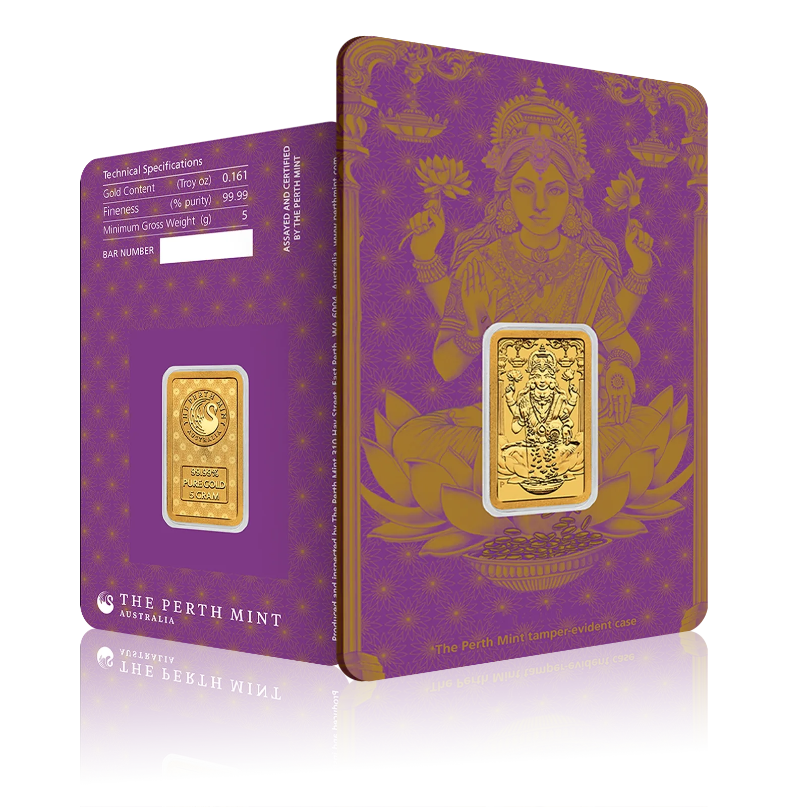 5g Perth Mint Happy Diwali Laxmi Gold Bar (999.9)