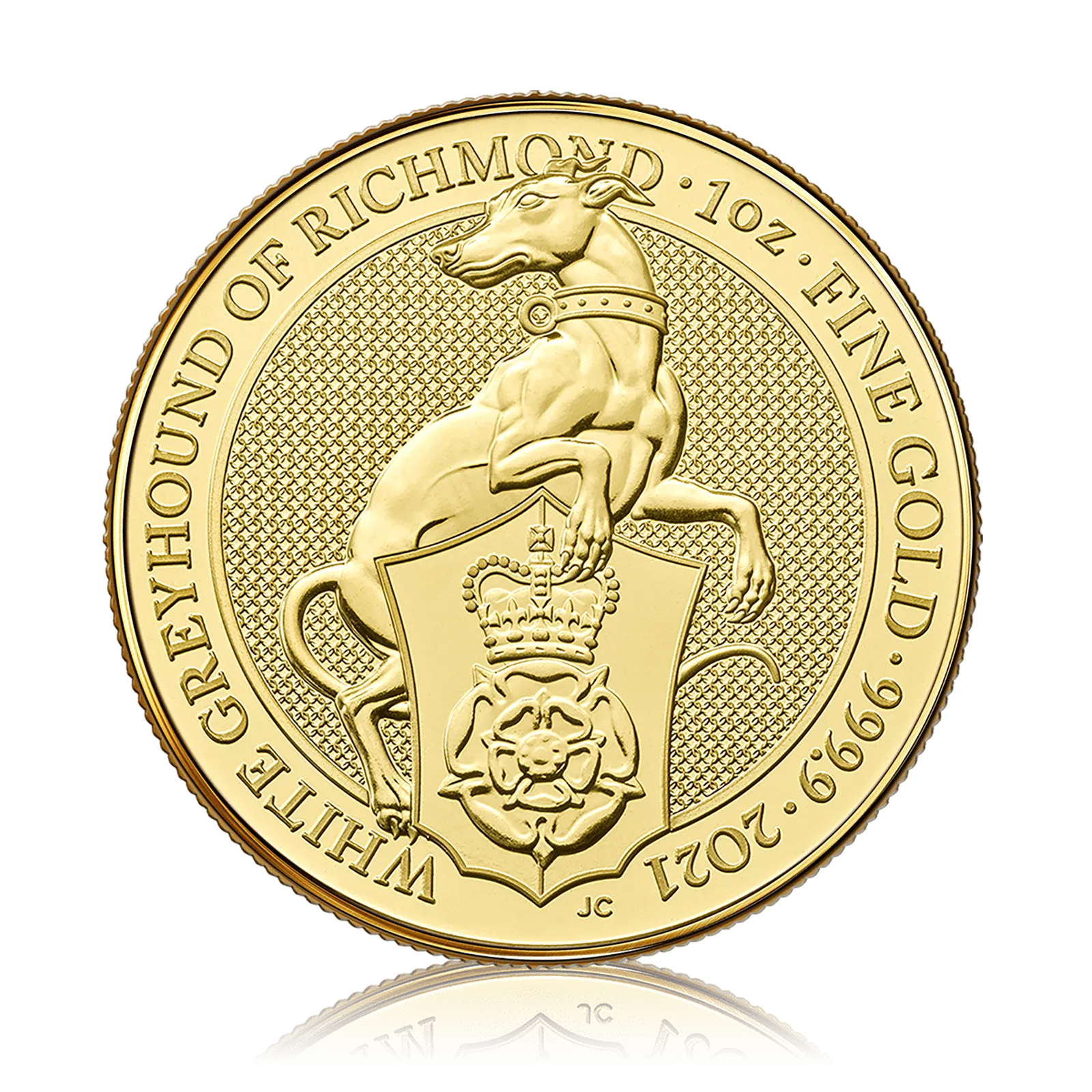 1oz Gold Queens Beast White Greyhound Of Richmond (2021)