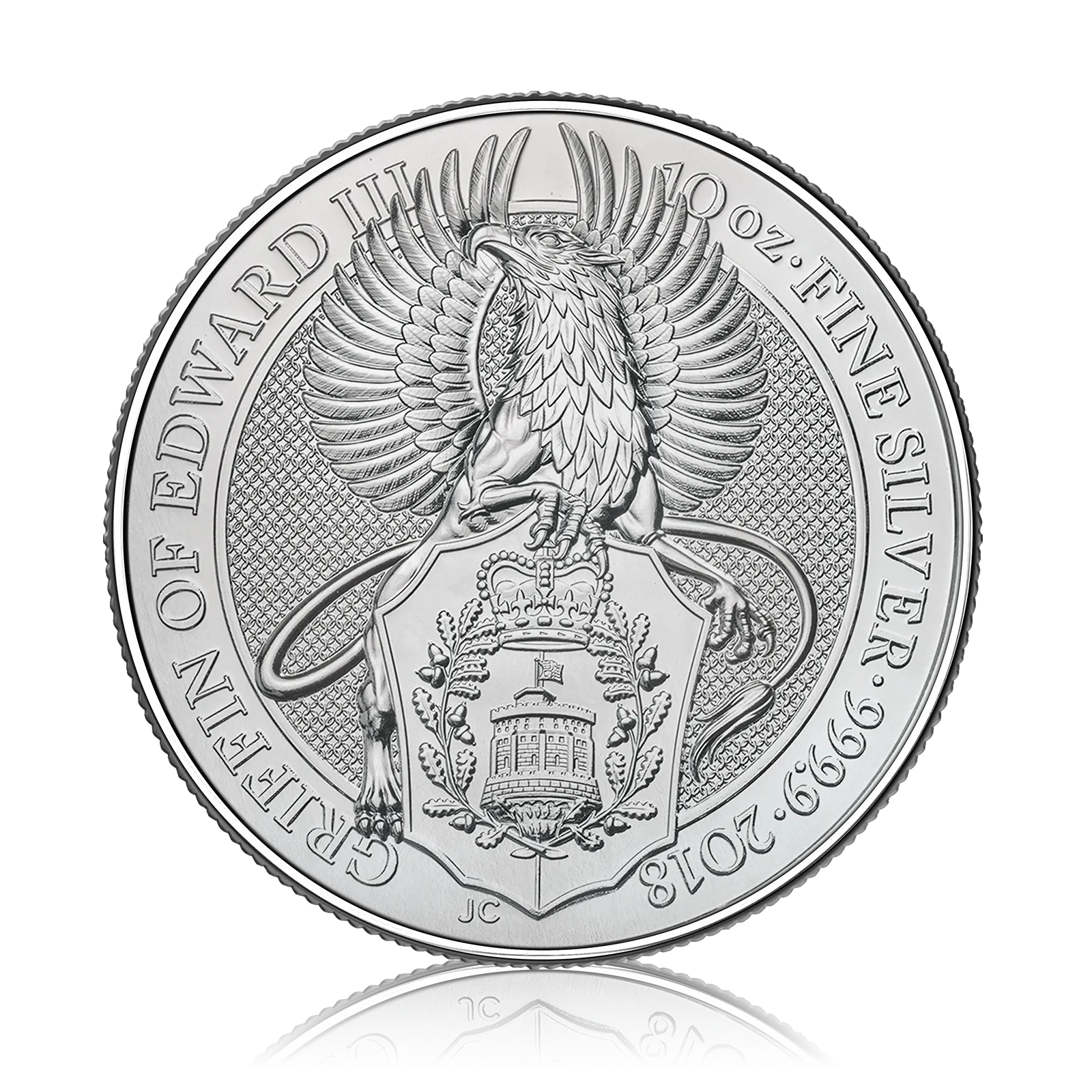 10 oz Silver Queen's Beast Griffin Of Edward (2018)