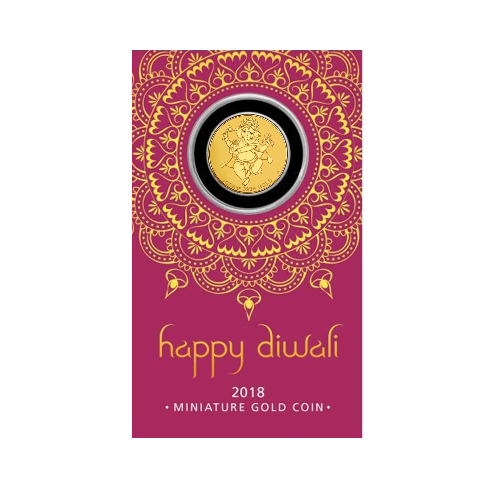 1g Gold Perth Mint Happy Diwali Festival Coin (2018)