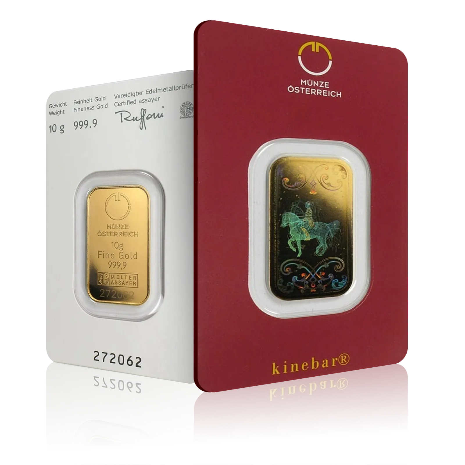10g Austrian Mint Kinebar Investment Gold Bar (999.9)