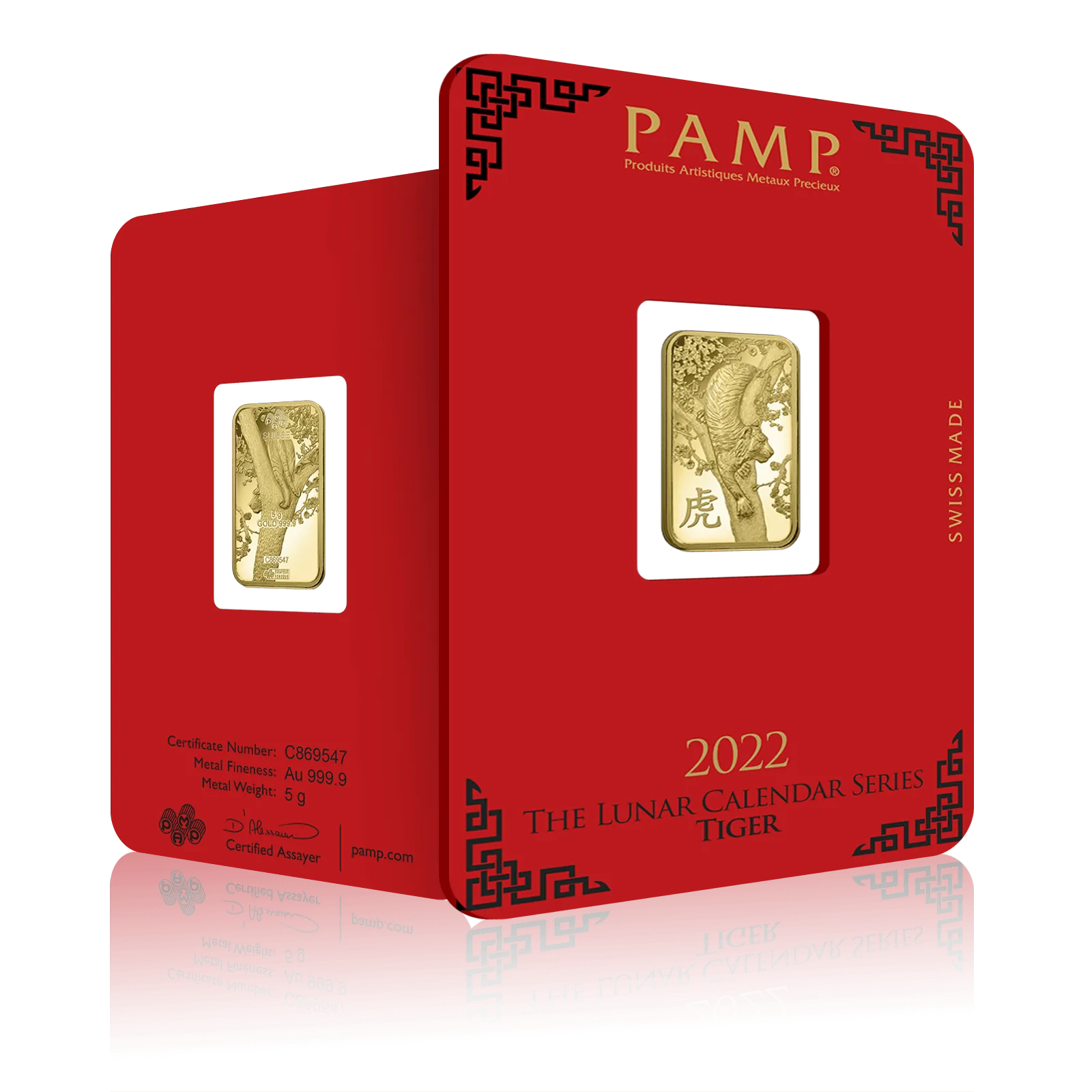 5g PAMP Lunar Year of the Tiger Gold Bar (2022)