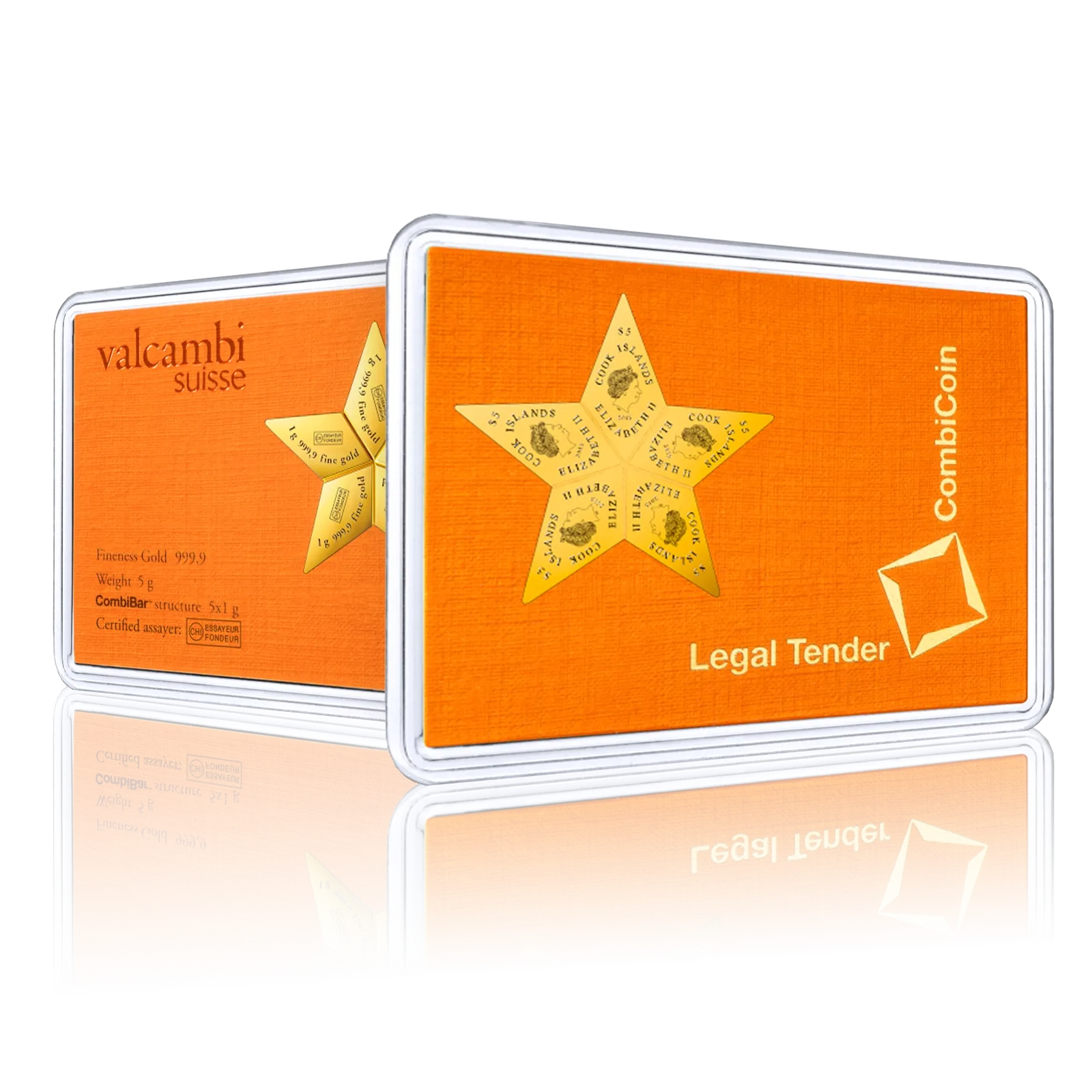 5 x 1g Valcambi Investment Gold CombiBar