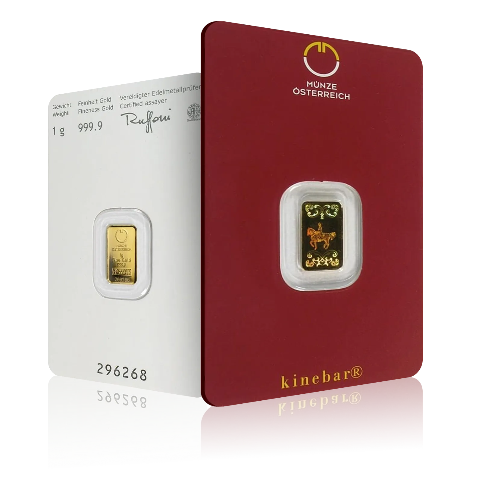 1g Austrian Mint Kinebar Investment Gold Bar