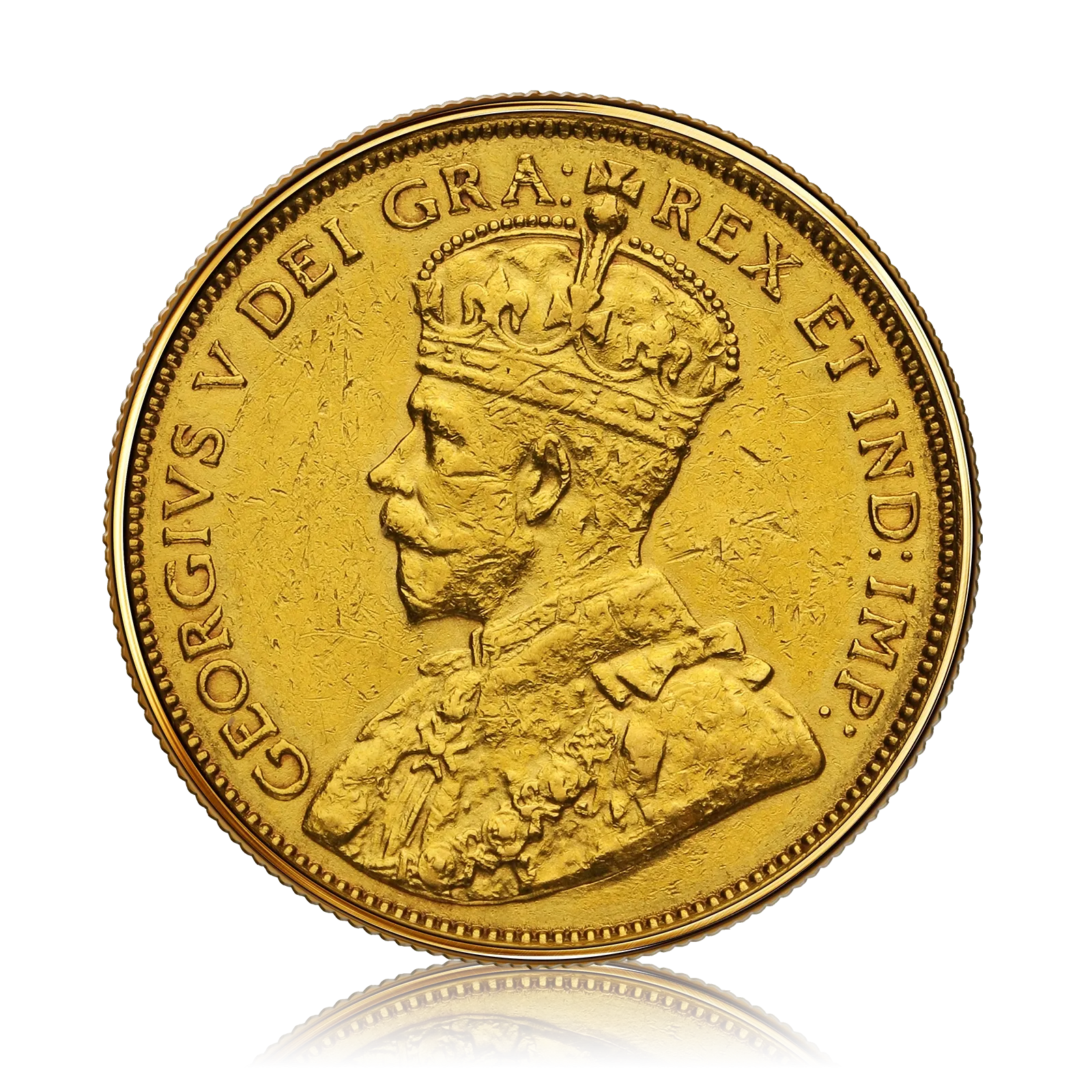 Half Gold Sovereign King George V Canada