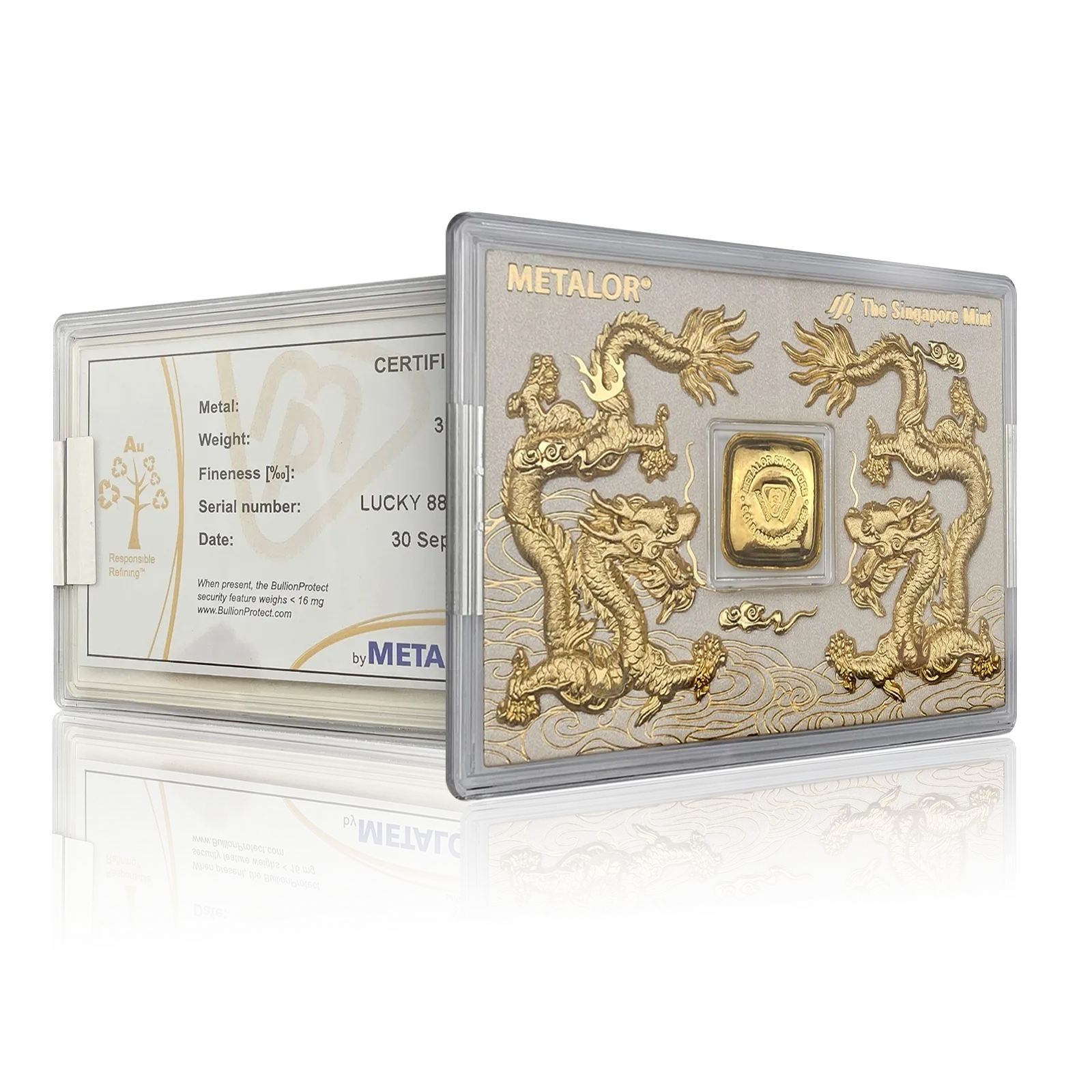 1oz Gold Metalor Year of the Dragon Bar