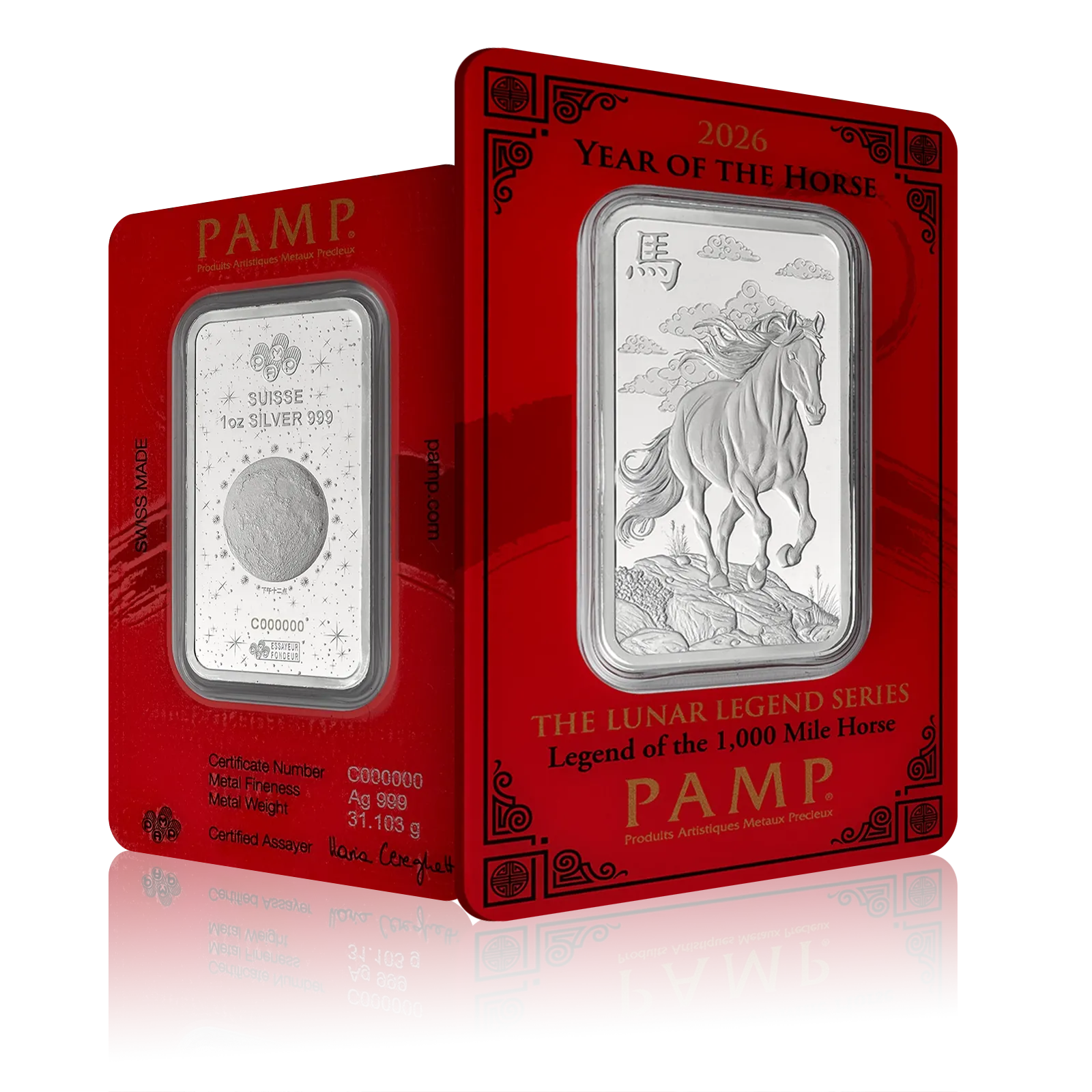 1 Oz Silver PAMP Legend of the 1000 miles Horse (2026)