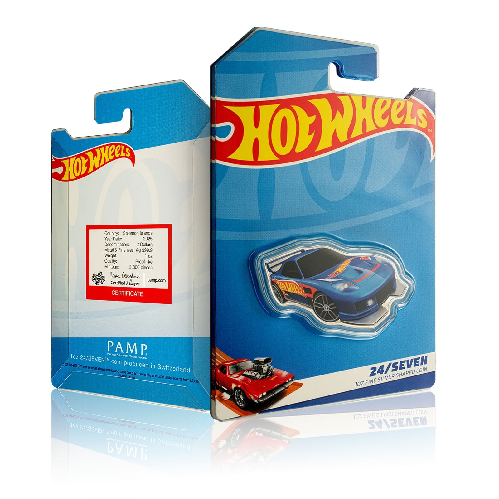 1oz PAMP Silver Hot Wheels 24 Seven
