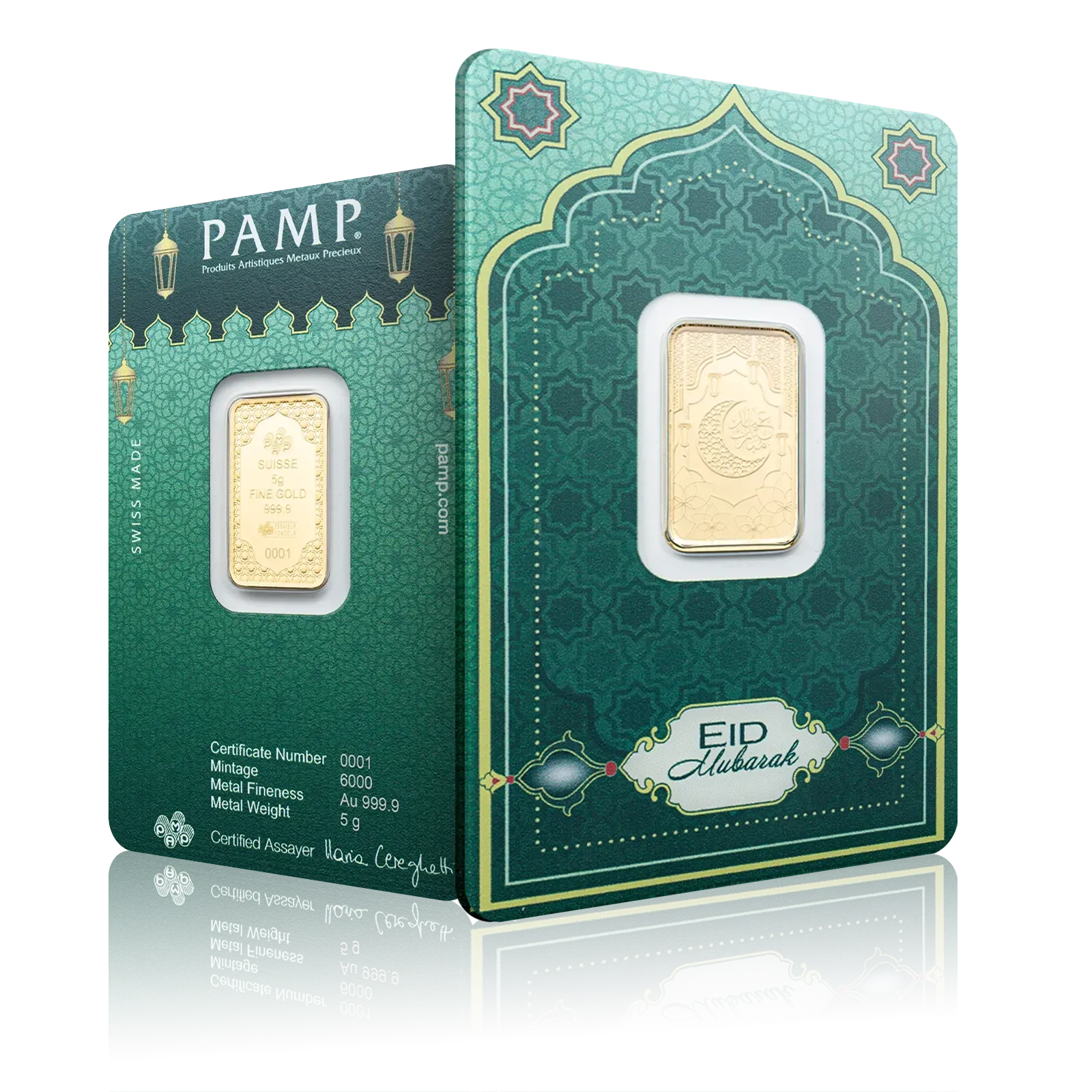 5g PAMP Eid Mubarak Gold Bar (999.9)