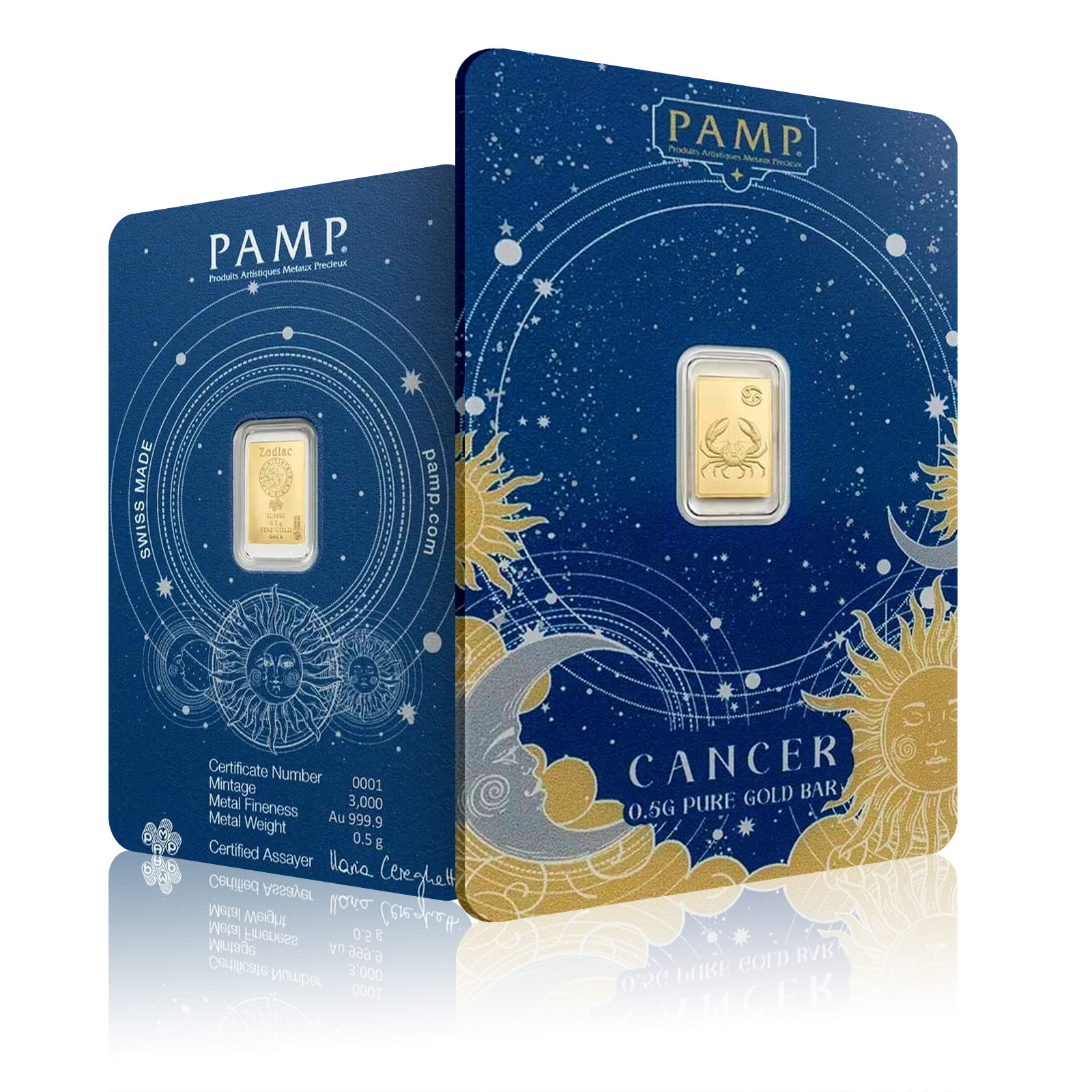 0.5g PAMP Zodiacs Cancer Gold Bar